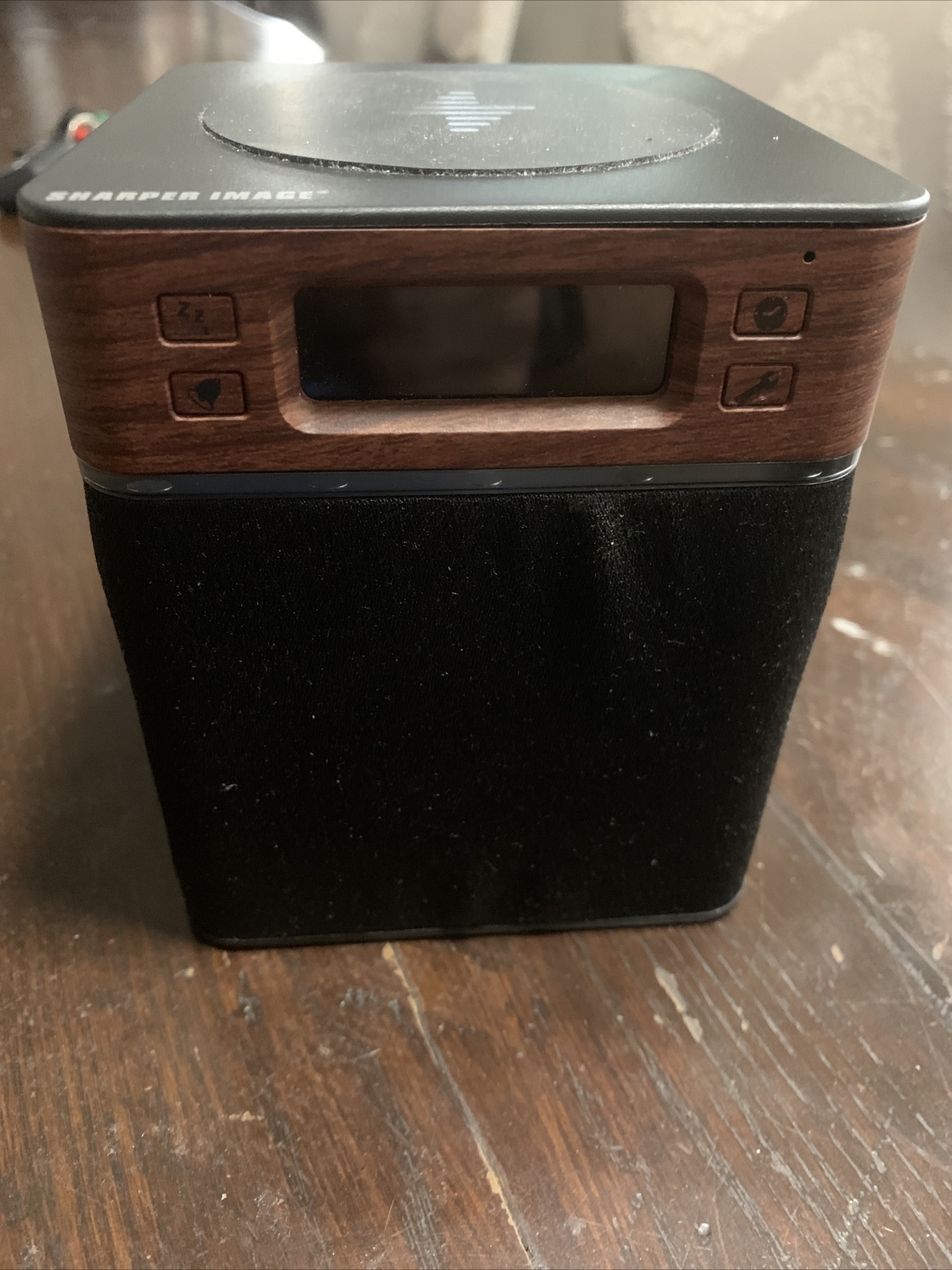 Sharper Image Clock Radio With Wireless Charging Pad