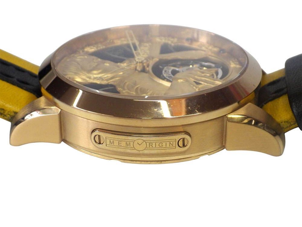 Memorigin Bruce Lee Club Tourbillon Hand Winding Mens Watch Skeleton Dial G Card