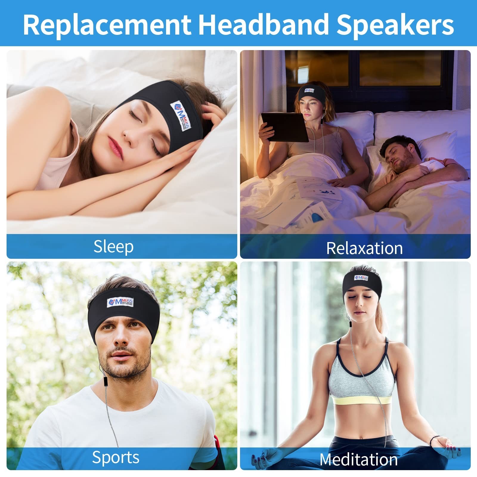 Sleep Ultra Thin Pillow Speakers Stereo Sleep Headphones Headphone Replacement