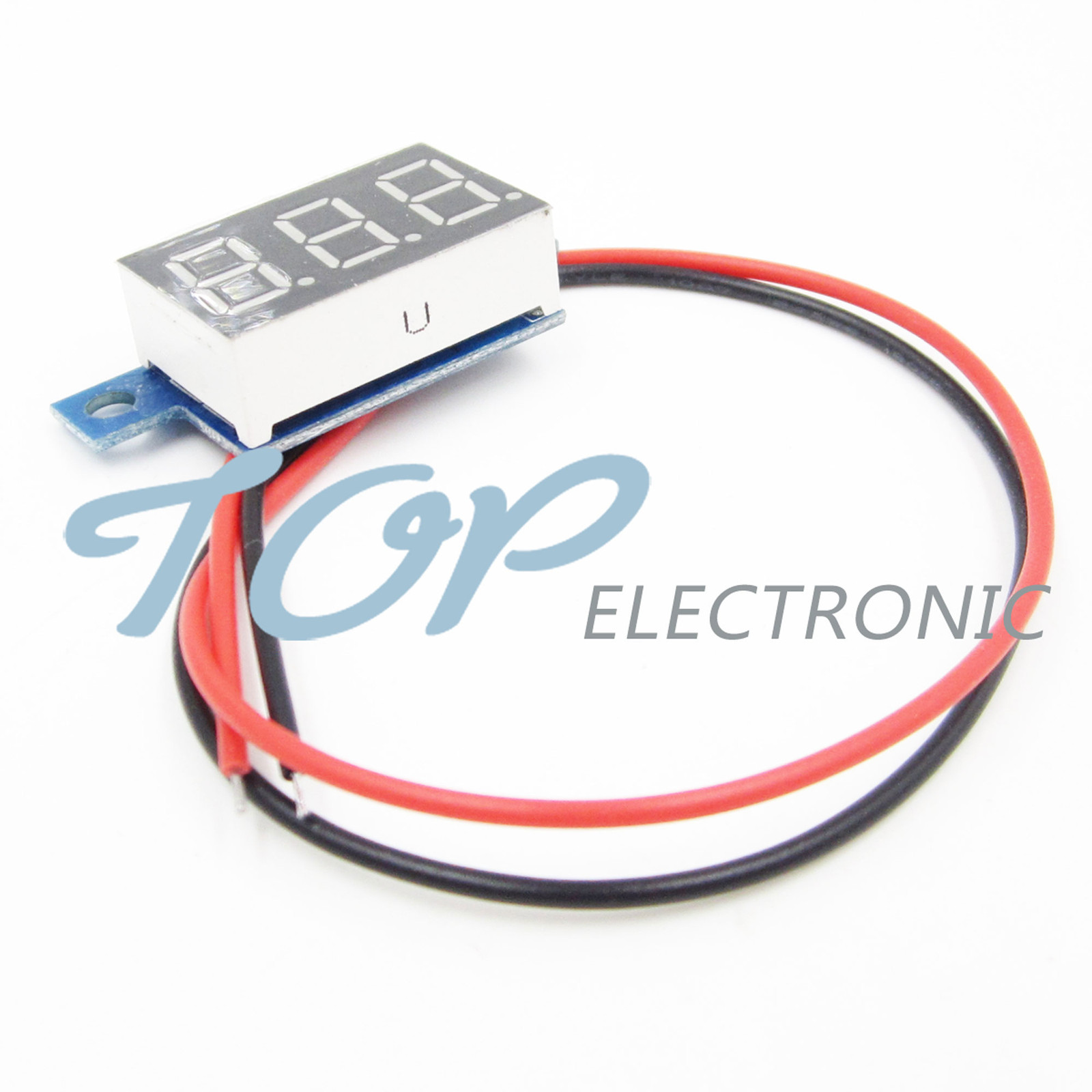 5PCS Red LED Panel Meter Mini Lithium Battery Digital Voltmeter DC 3.3V – 17V