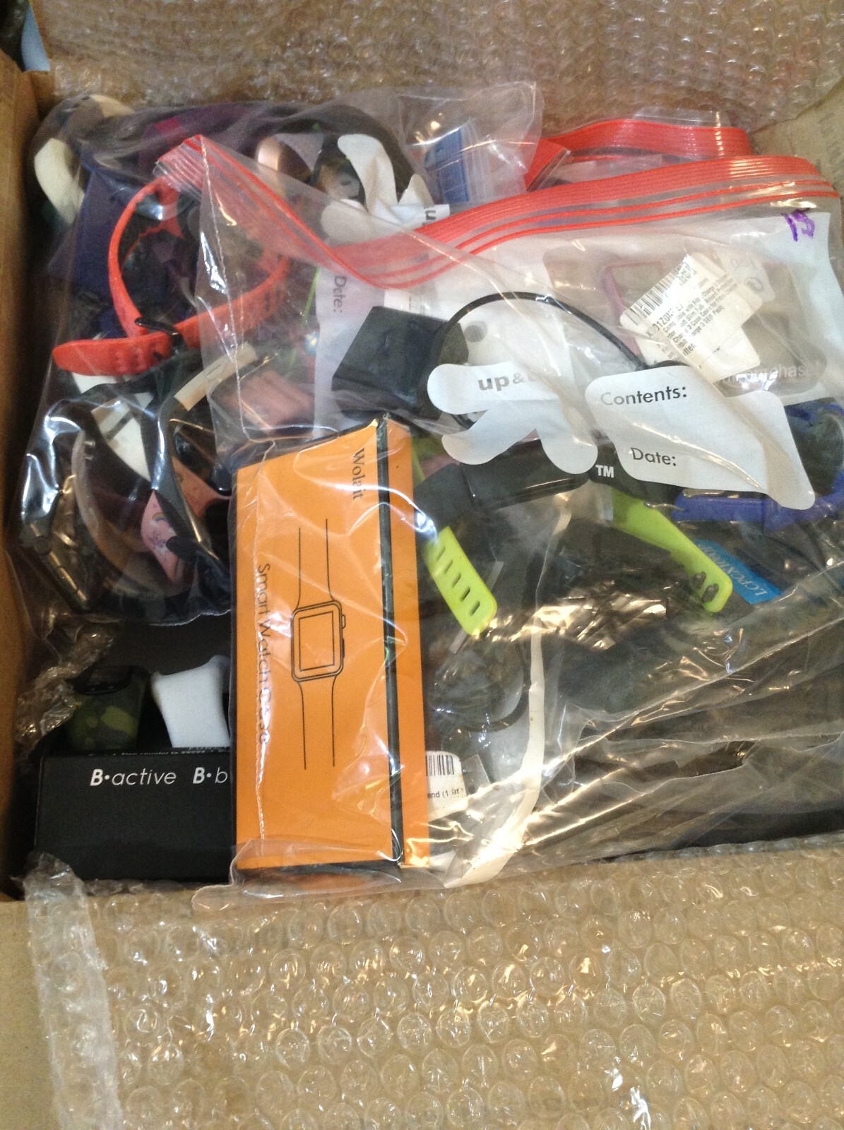 HUGE lot AS IS UNTESTED USED activity trackers bands chargers cases cords Lot-2