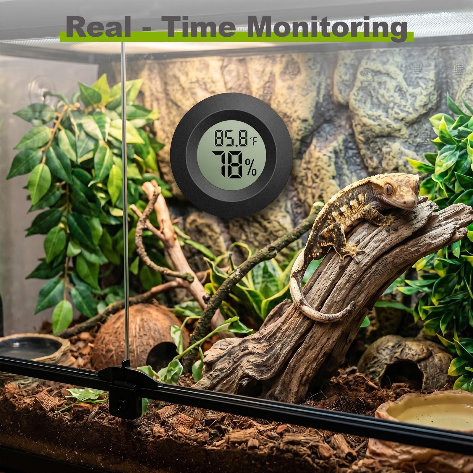 4-Pack Mini Hygrometer Thermometer, Digital LCD Humidity Meter Indoor/Outdoor…