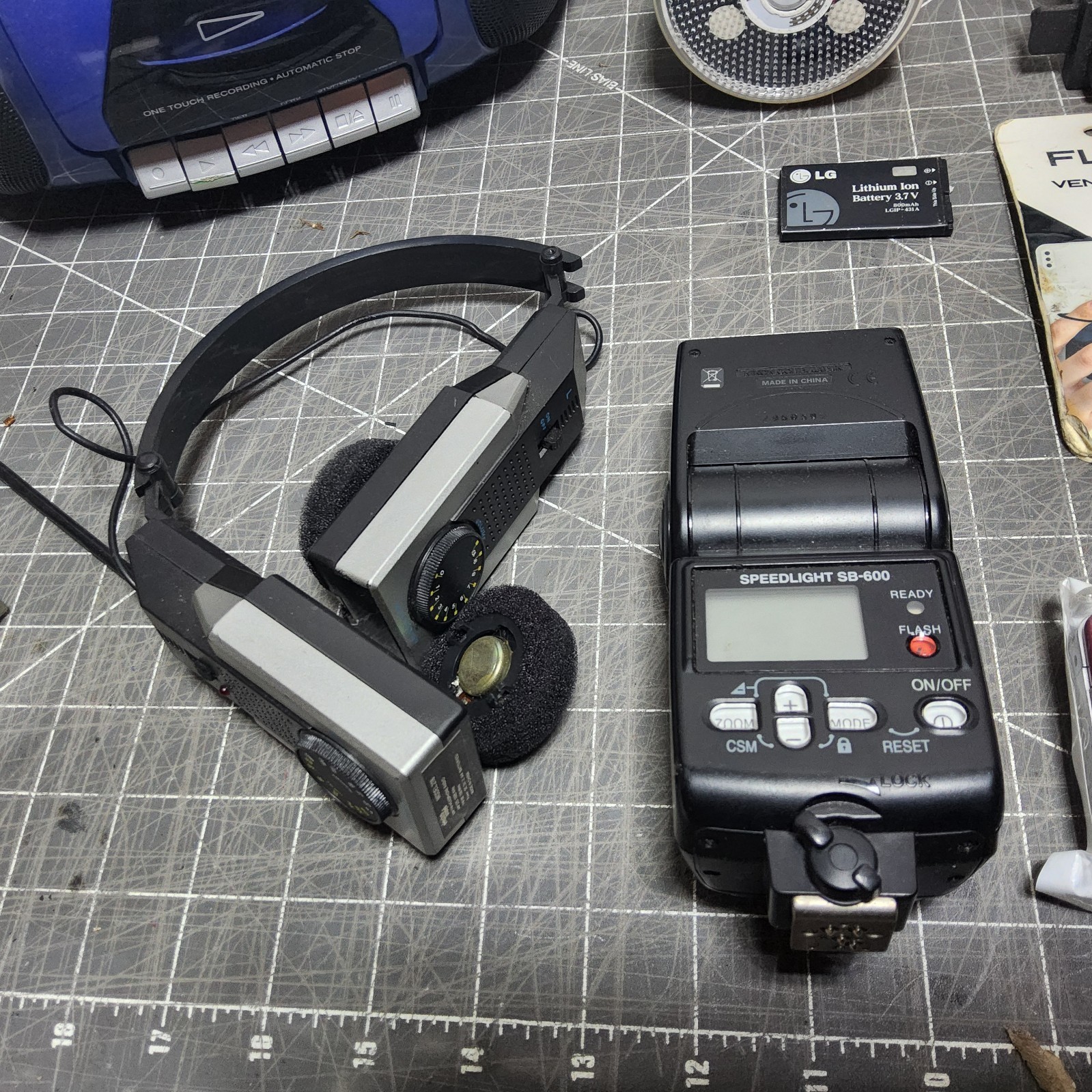 12 Electronic devices parts some working untested repairs step counter boom box