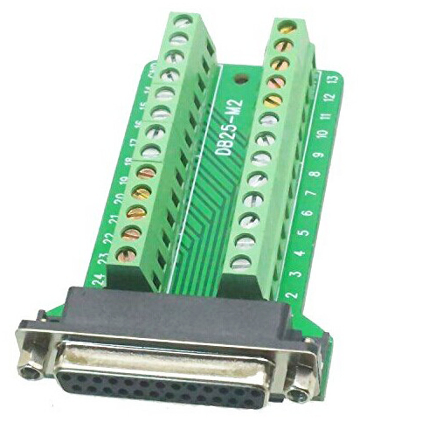 DB25 Female 25Pin Plug Breakout PCB Board Terminals D-SUB Connector