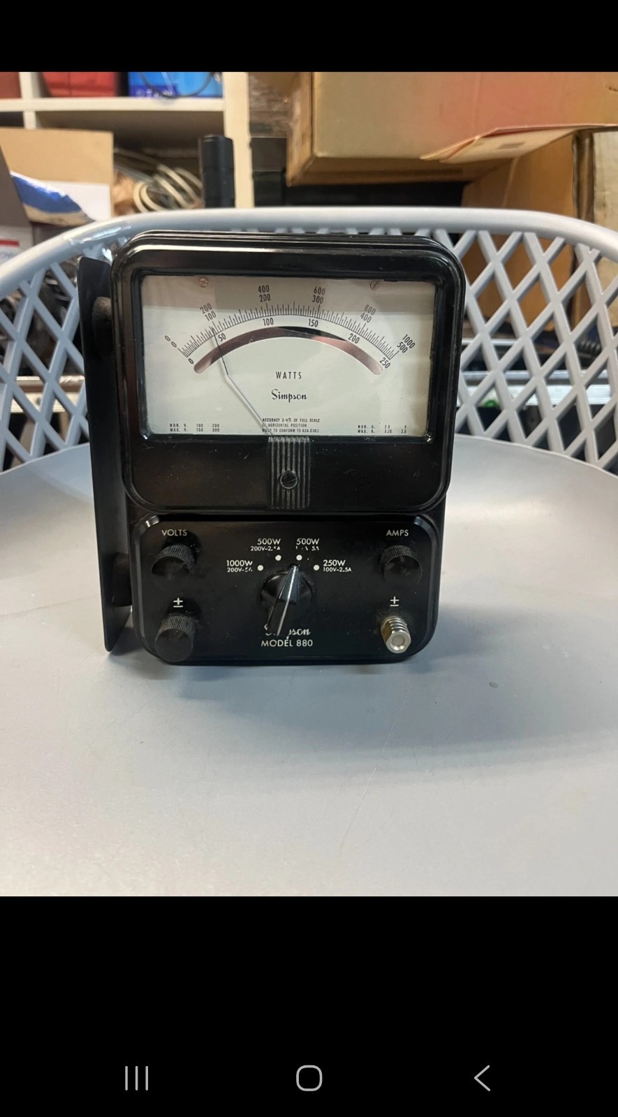 Simpson model 880A volt meter