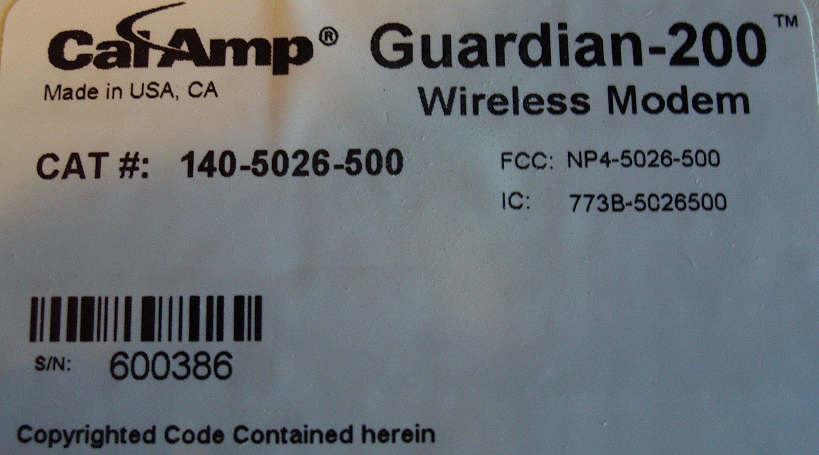CalAmp Guardian 200