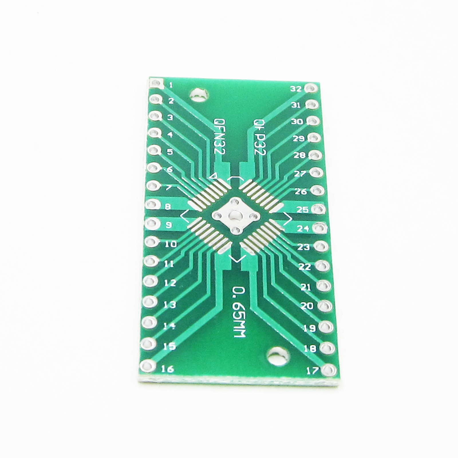 5pcs New TQFP/LQFP/EQFP/QFP32 0.8mm to DIP32 Adapter PCB Board SMD Converter