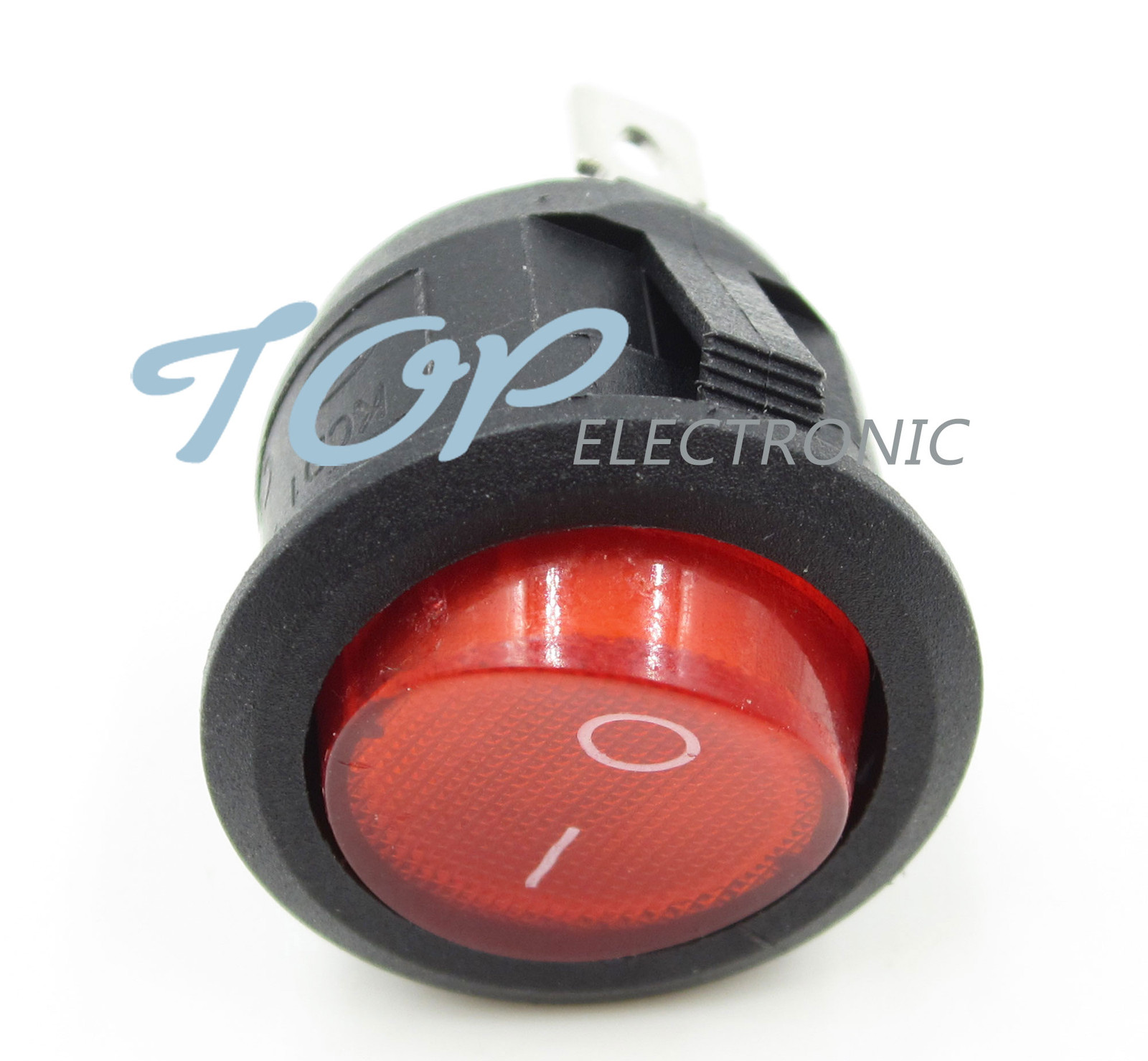 20Pcs Mini 3 Pin Round SPDT ON-OFF Rocker Switch Snap-in RED