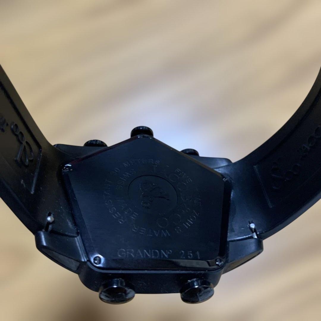 Jacob & Co Wristwatch Grand Matte Black shoes men 47㎜ Quartz Five Time