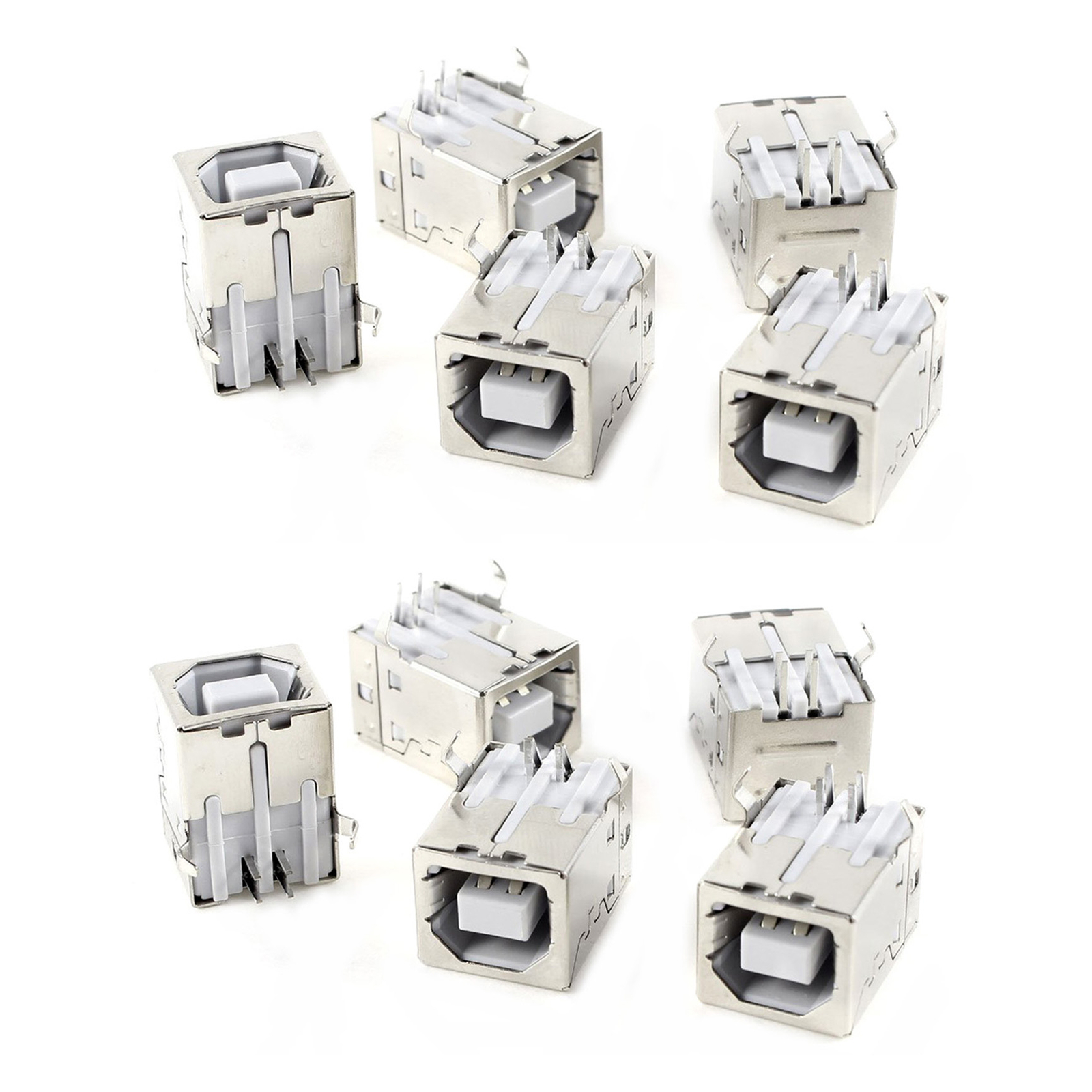 20×4-Pin DIP Right Angle Female PCB Mount Jack Connector USB 2.0 B Female Socket