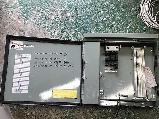 Reliance Comm/Tec BEPC25FS Telephone Box with Internal Wiring (Used)
