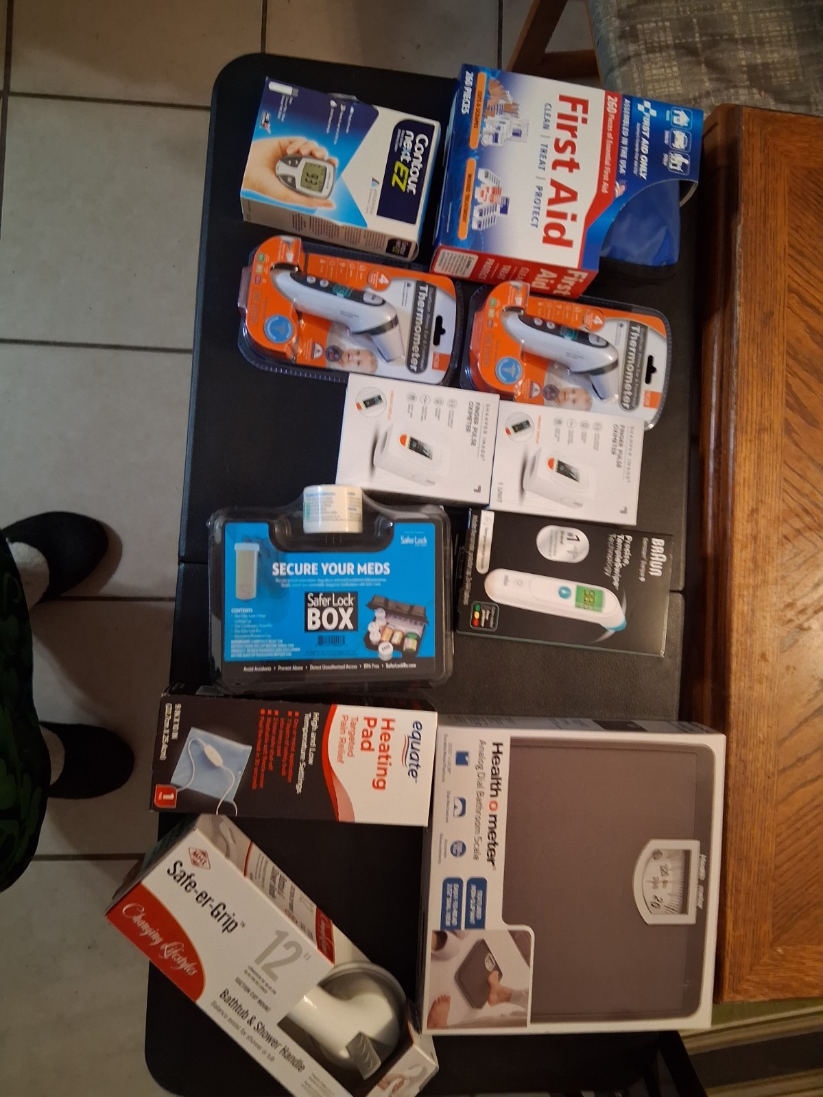 Braun Ascensia First Aid Only Mixed Lot: First Aid Thermometers Oximeter Scale