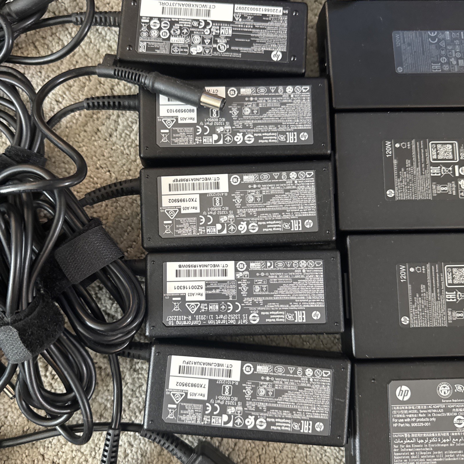Lot of 39 HP AC Adapters. Multiple Models. Some Used Some New. Listing Untested