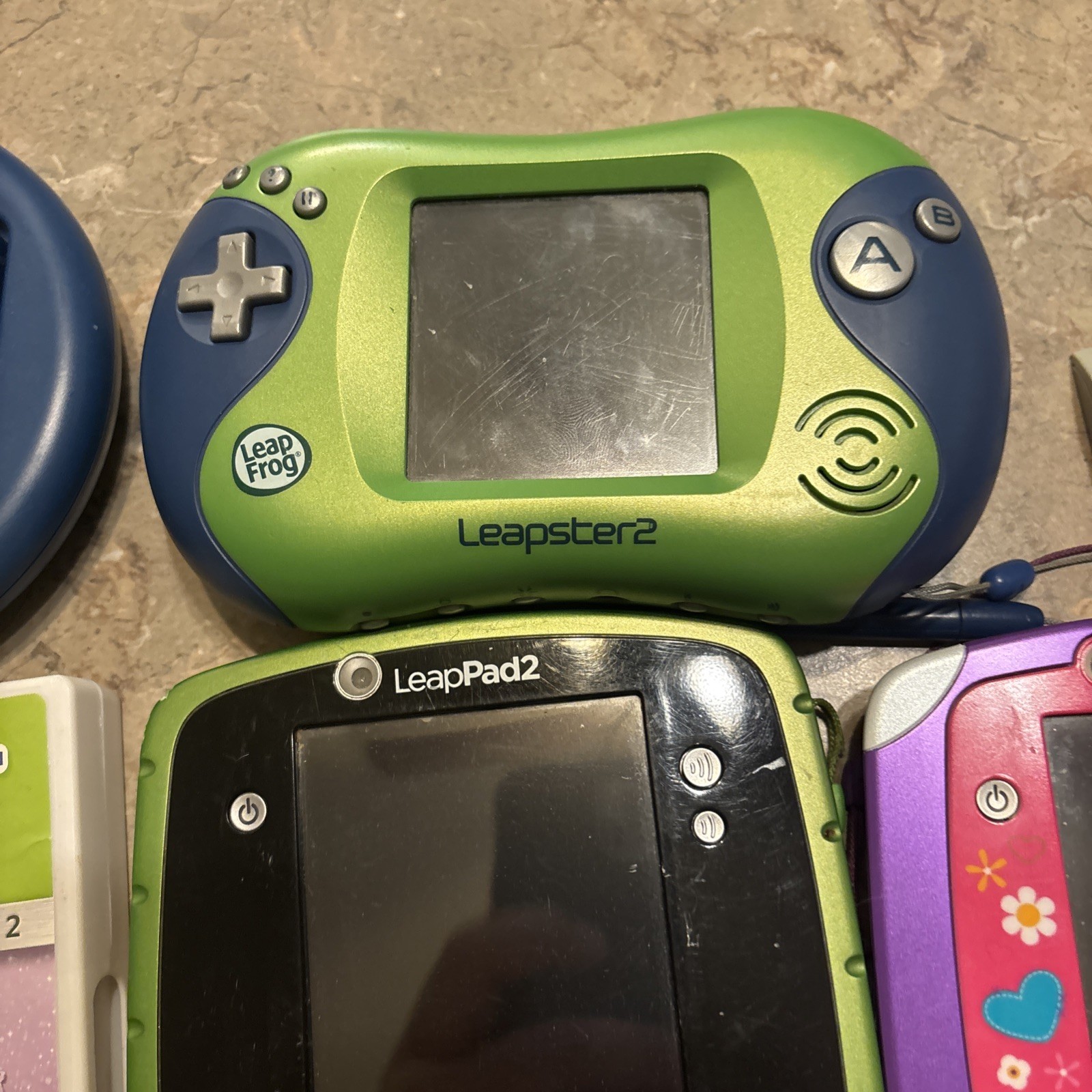 Leappad Leap Frog 4 Systems Accessories & Games / 19 Cartridges Lot *Read