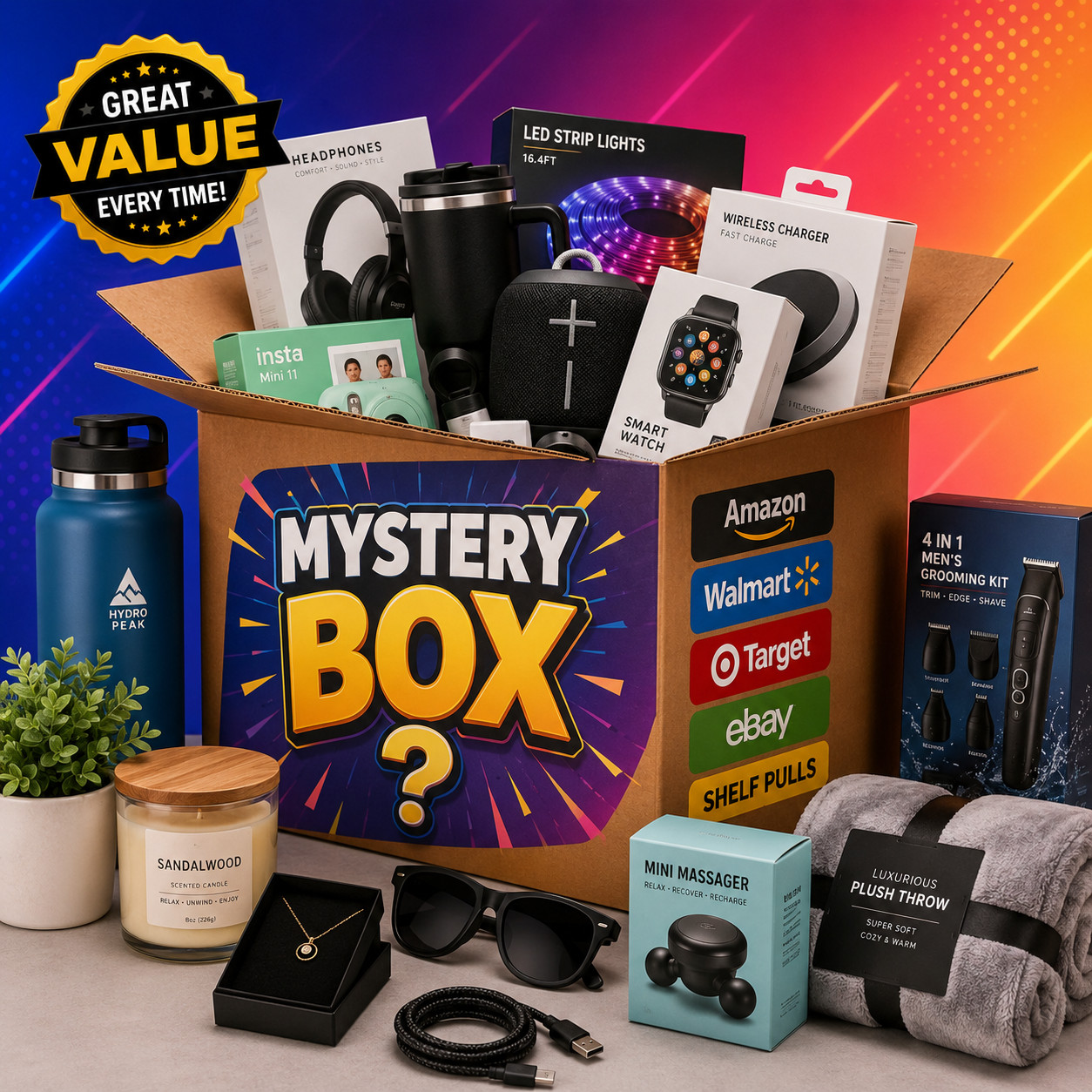 PREMIUM AMAZON Mystery Large Box All New Liquidation SEALED From 16x12x24 Box