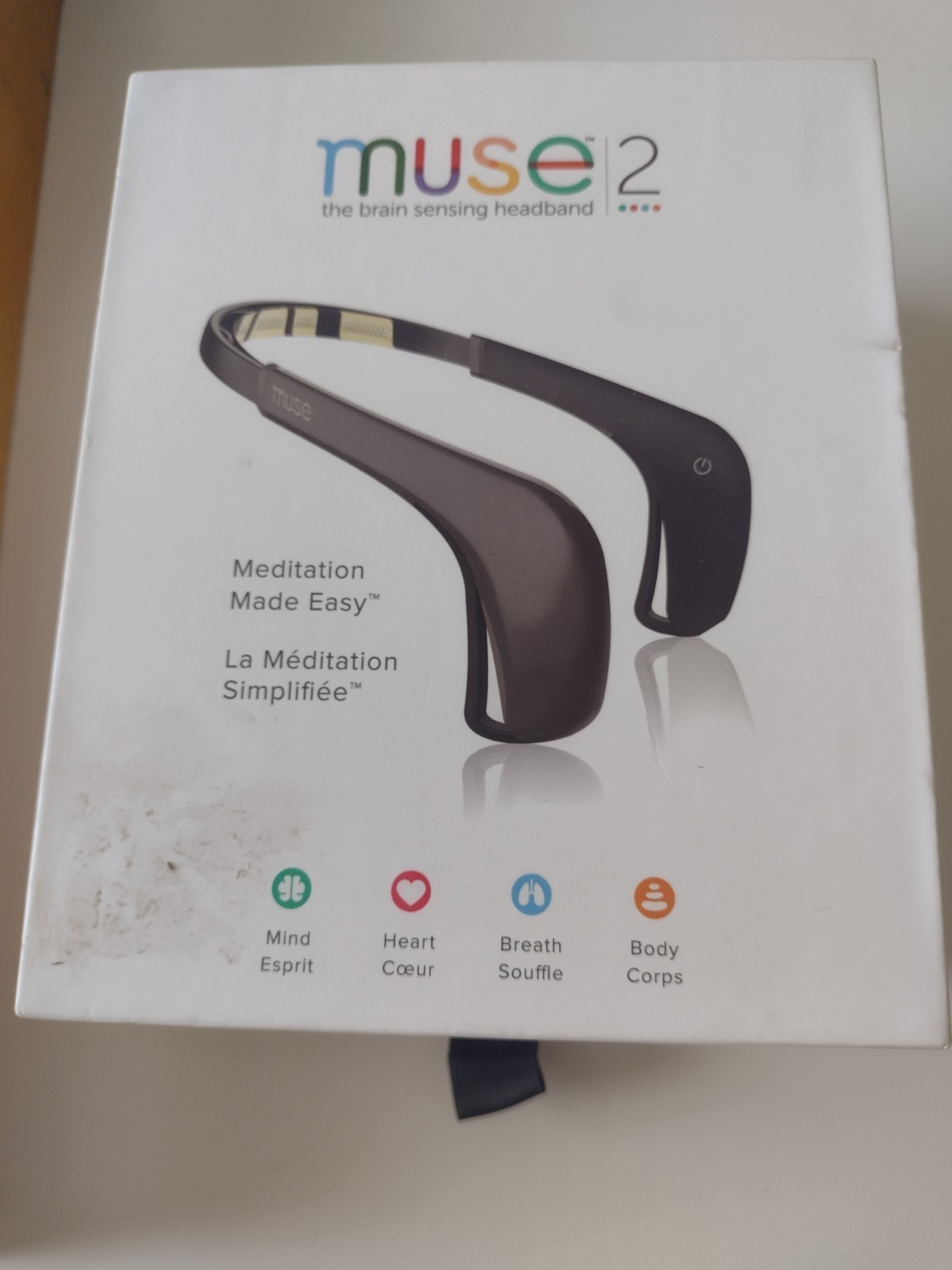 Muse 2 Brain Sensing Headband Black EEG Meditation Complete Fully Tested