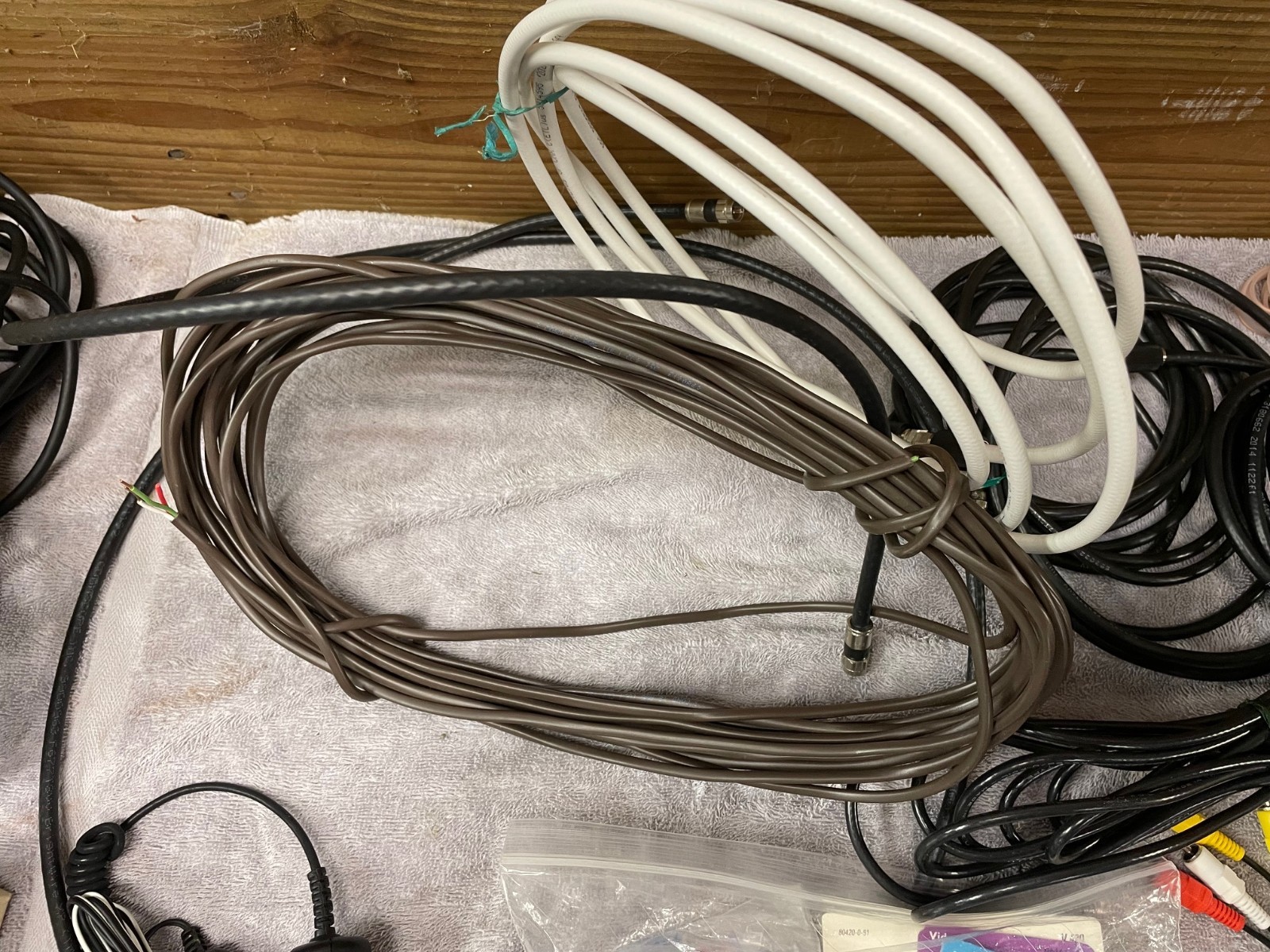 Lot of Electronics Cables, Connectors, Adaptors, Coaxial Hardware/Splitters