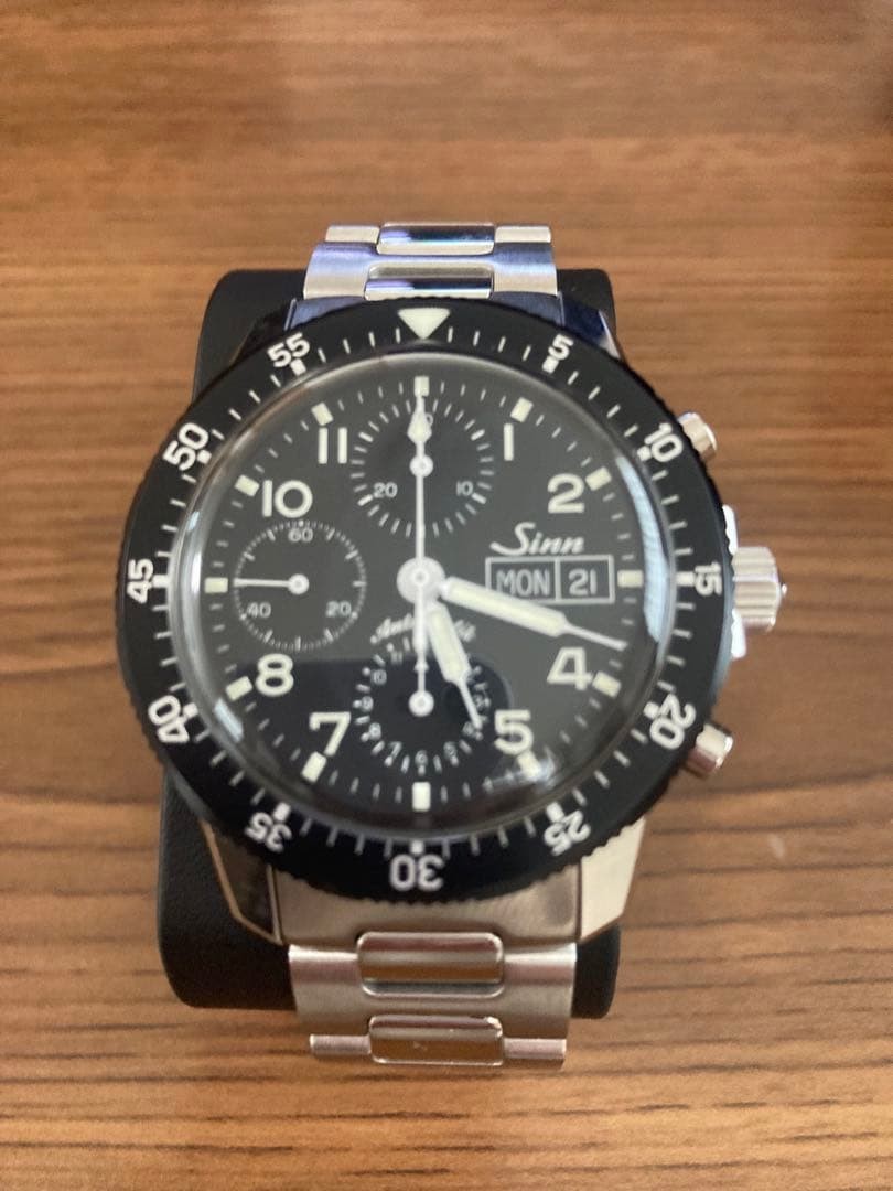 Sinn Watch 103B AUTO Chronograph Black Dial Stainless Steel Men’s Unused w/Box