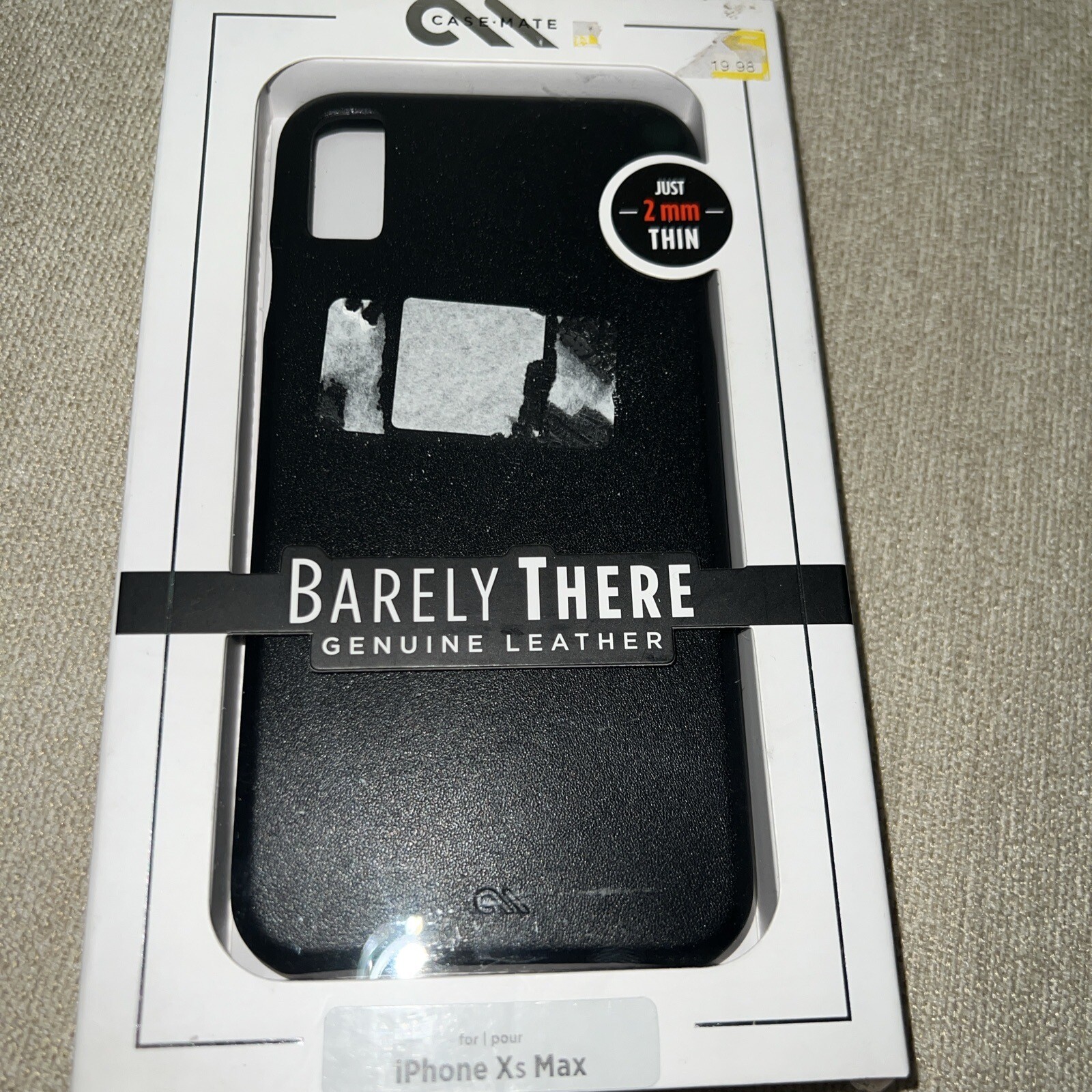 Case-Mate Barely There Genuine Leather – Black IPhone XS Max