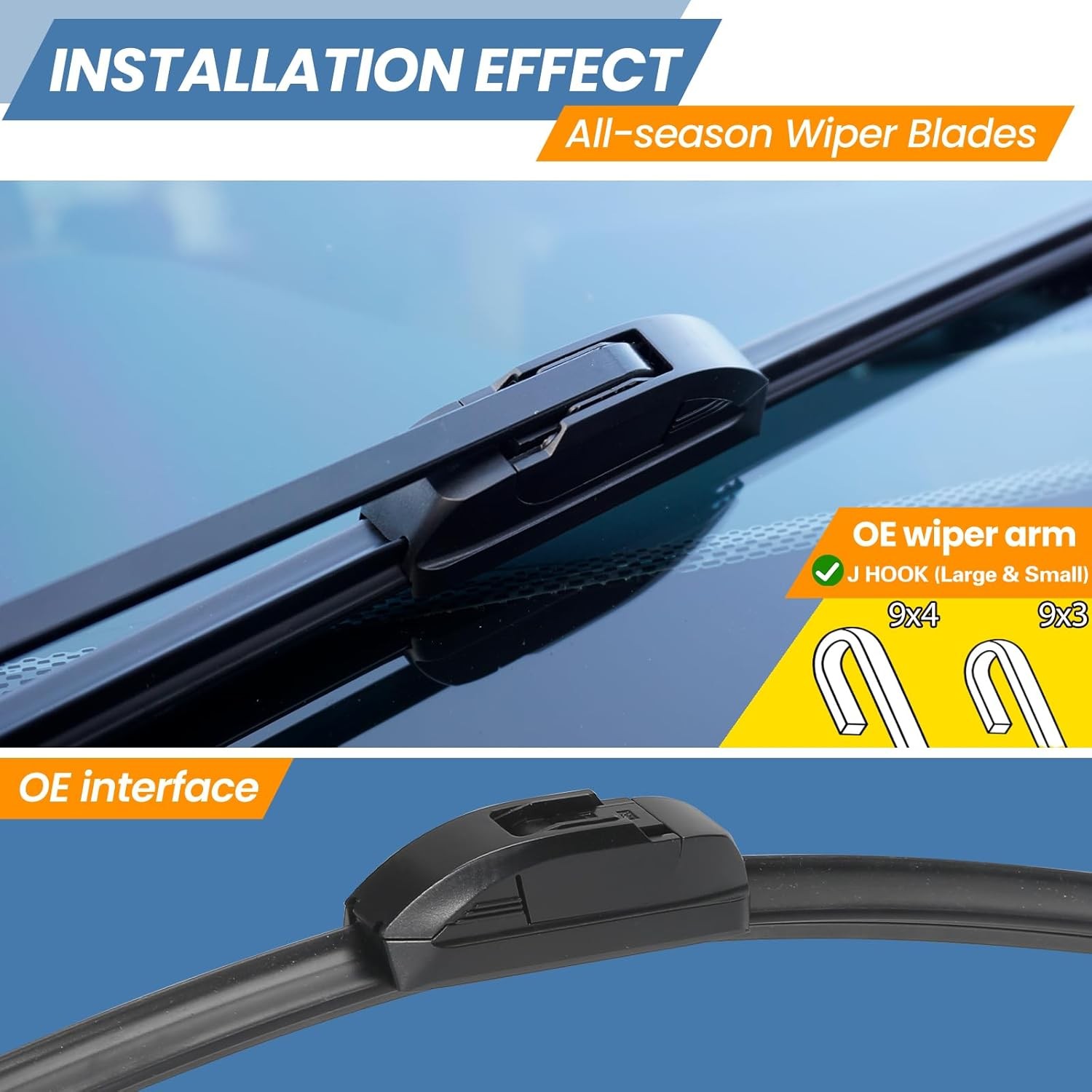 GSPSCN 3 Wipers Replacement for Jeep Grand Cherokee 2004 2003 2002 2001 2000 199