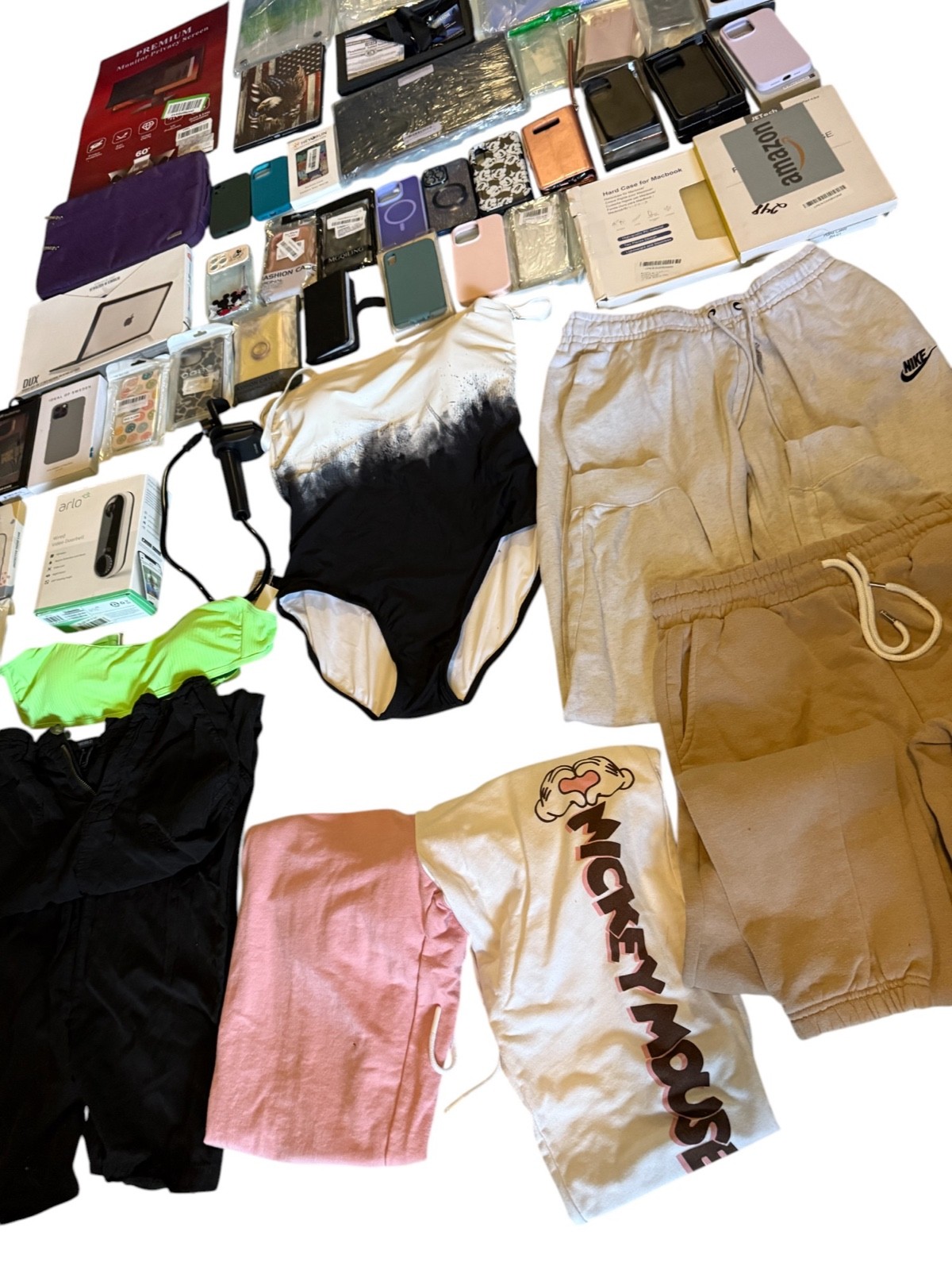 HUGE BULK MIXED RESELLER LOT – CLOTHING, PHONE/TABLET/COMPUTER CASES + MORE!!!!!