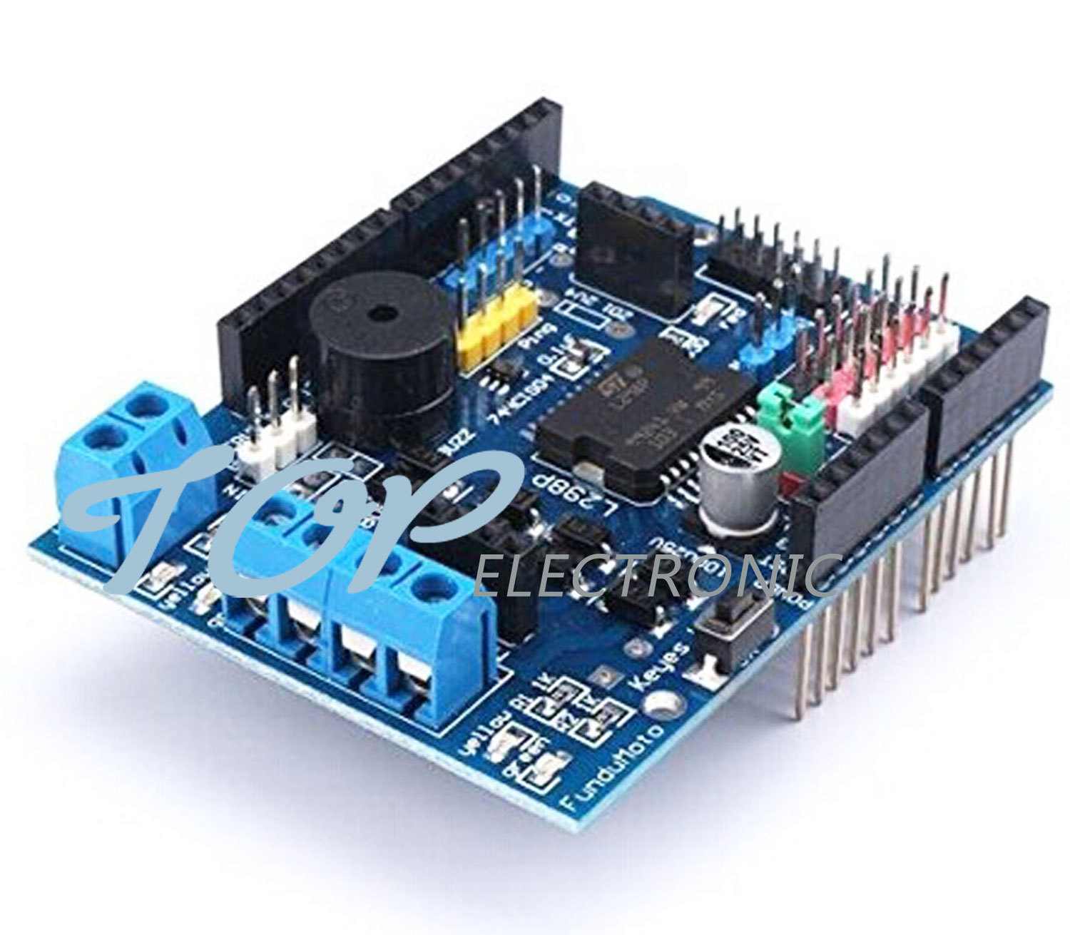 Arduino UNO L298P Motor Shield motor drives Buzzer H-Bridge 2A NEW