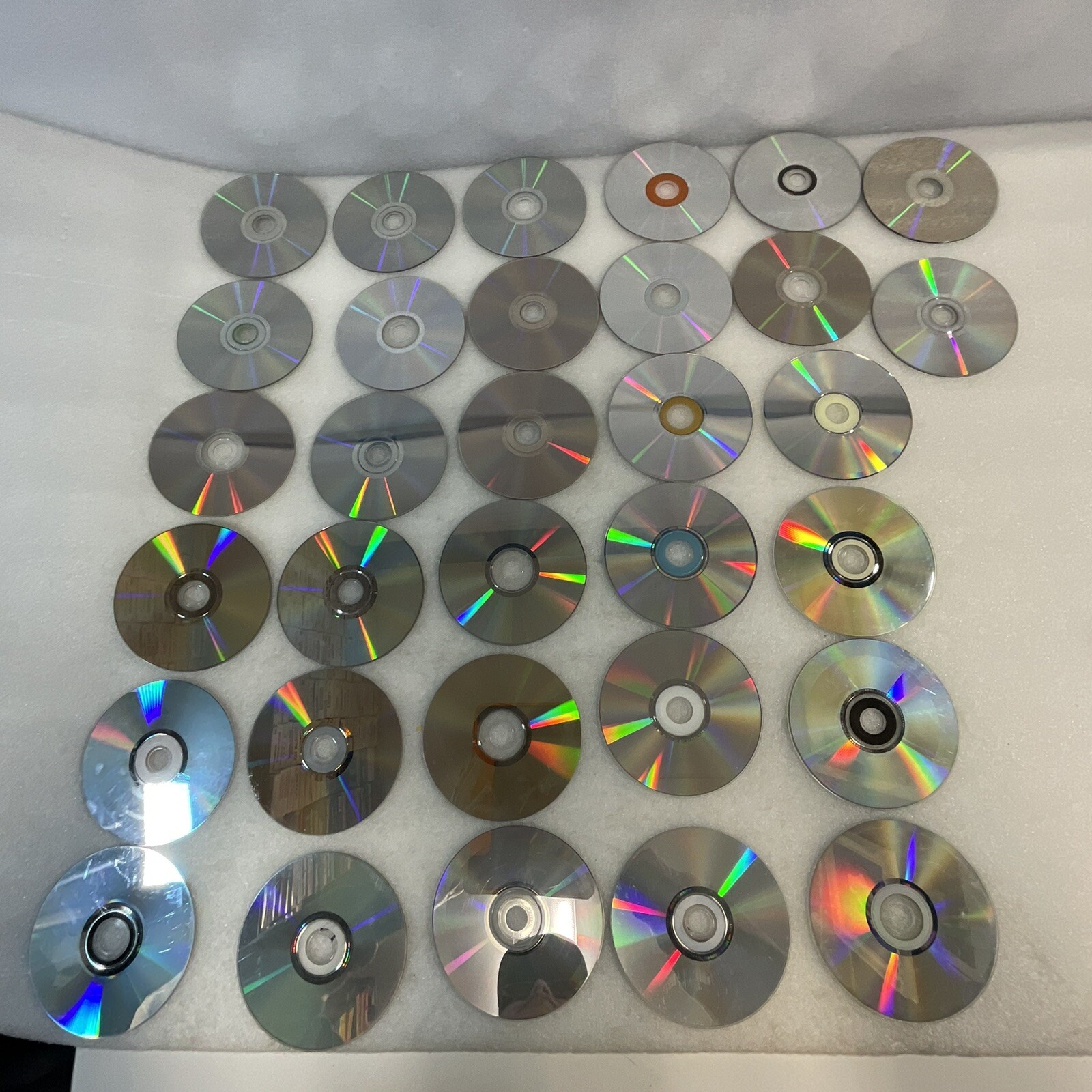 Lot of 33 Disks No Covers CD DVD Video Game Scratches AS-IS
