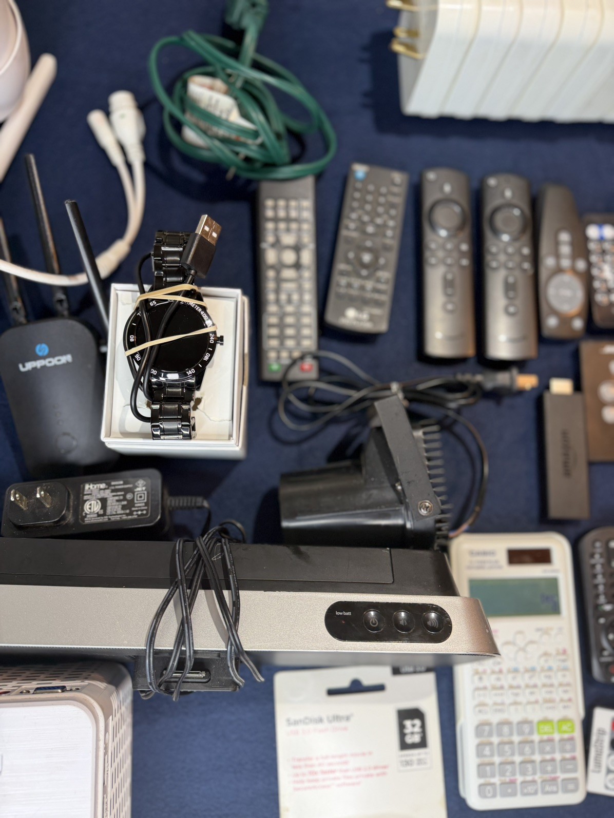 Lot Of Random Electronics, projector, light beam, camera, Remotes , See Pics