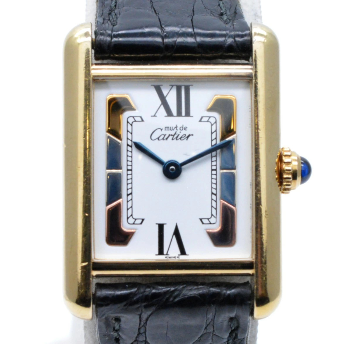 Cartier 5057001 Must Tank SM Vermeil Quartz Women’s Watch Square White Dial