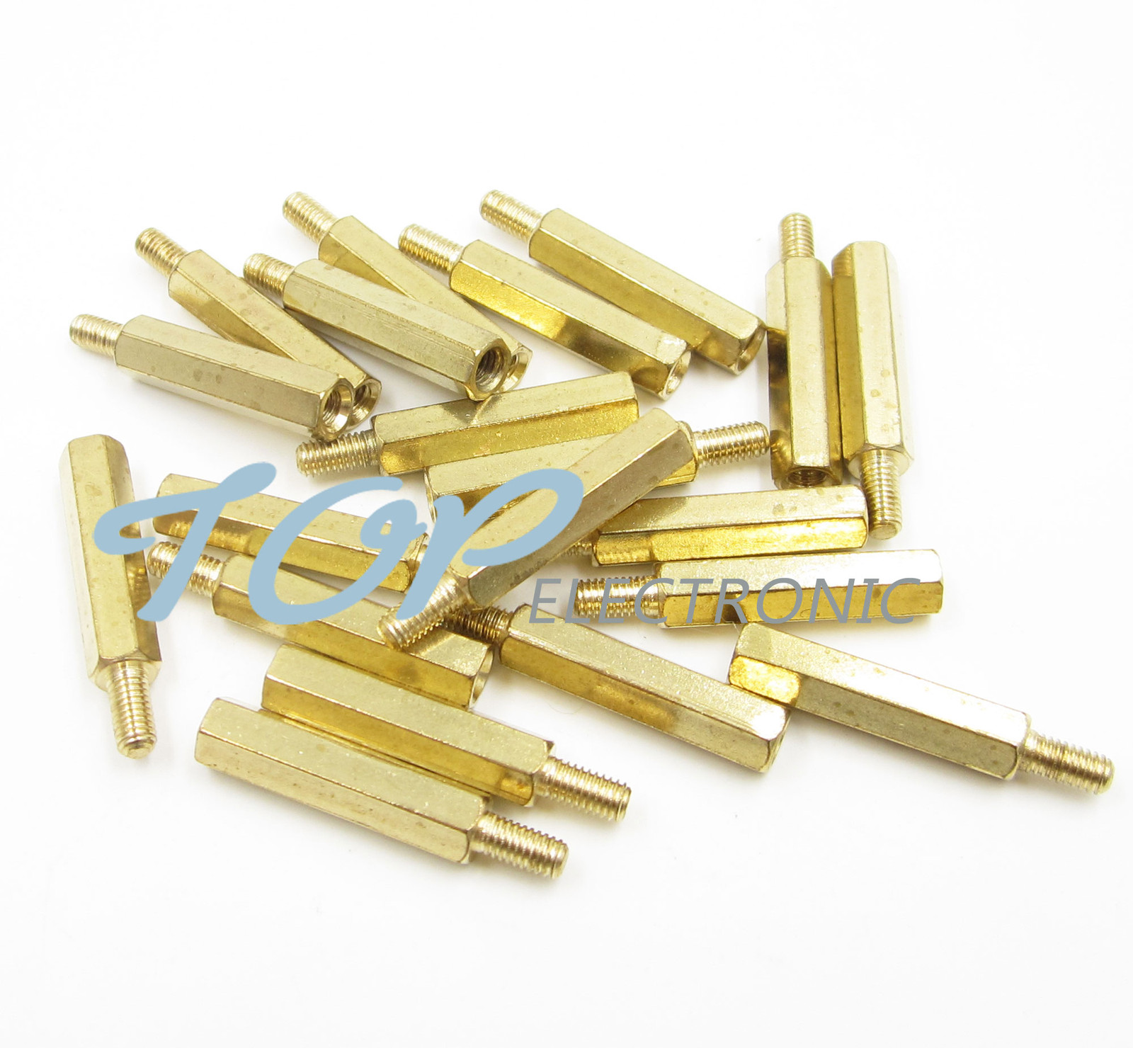 25PCS Brass M3X20MM Male to Femal Spacer Hex Column Standoff Support PCB