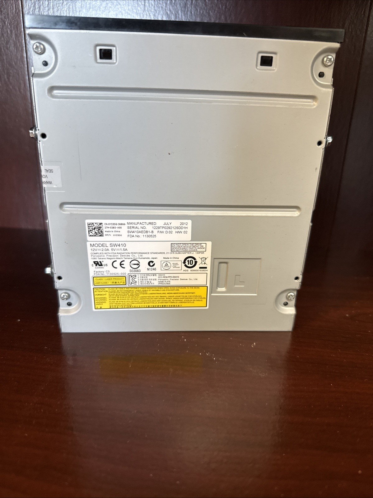 PANASONIC DVD ROM DRIVE SW410 AED81-B