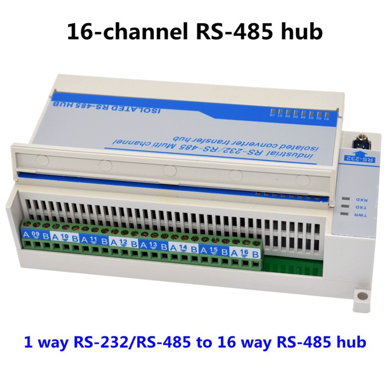 JPX6160 Lightning protection type bidirectional 16-channel RS485 hub distributor