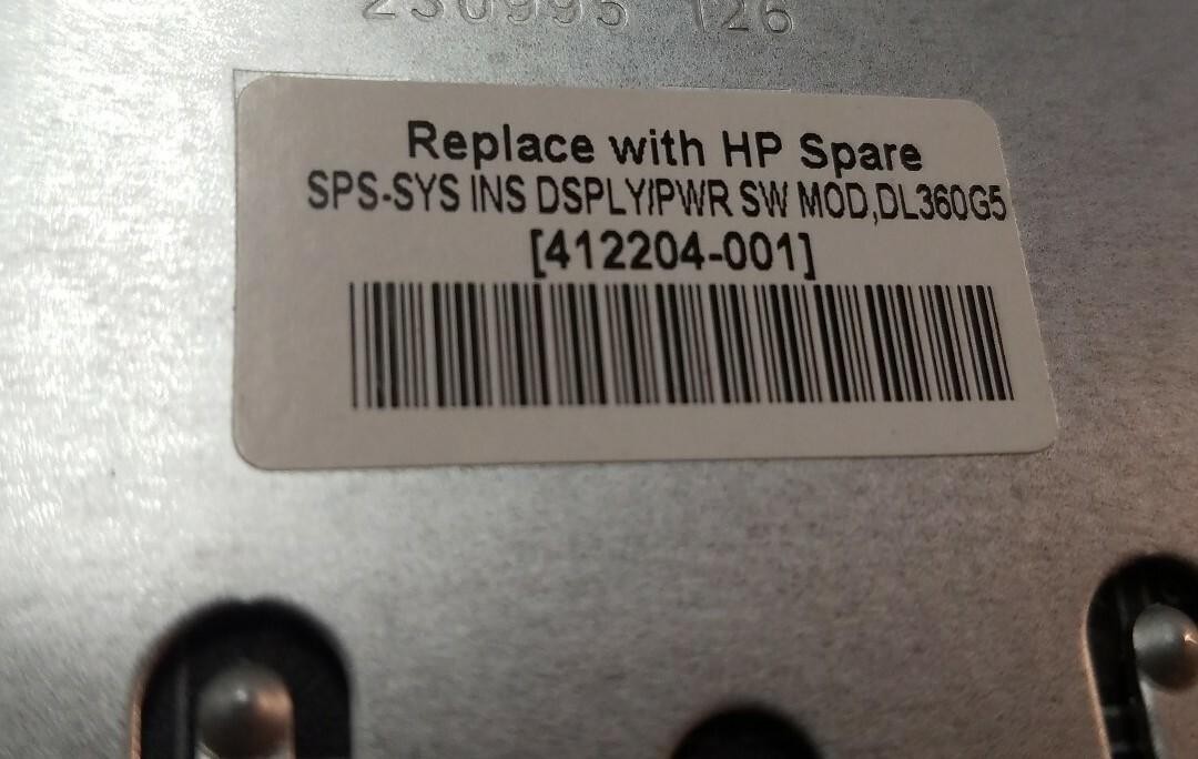 HP Proliant DL360 G5 412204-001 Module Insight Panel