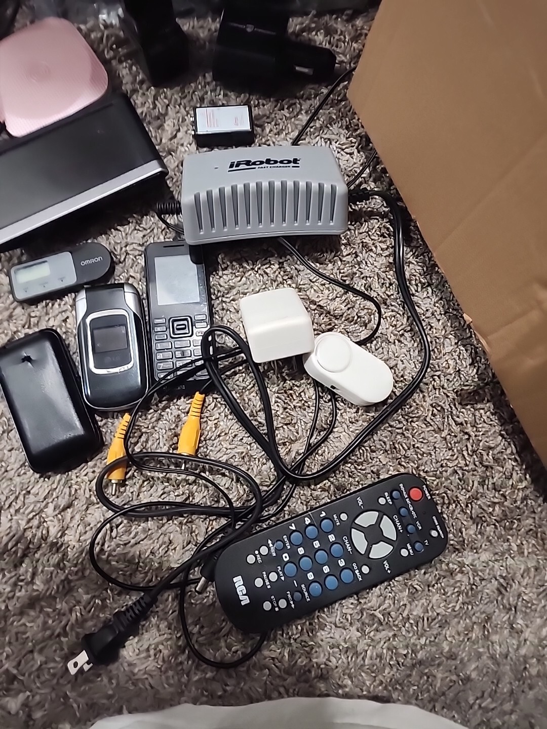 Box Of Misc Electronics And Cables