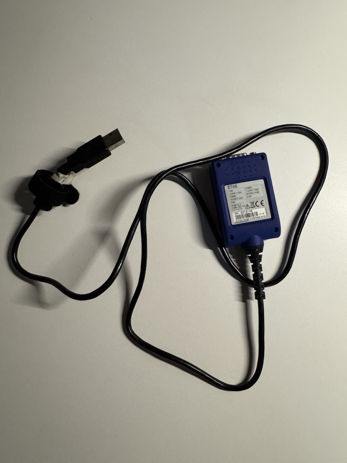 1pc ETAS ES581 ES5814 F00K107771 USB adapterINCA 72 Software CAN XCPCCP G2U