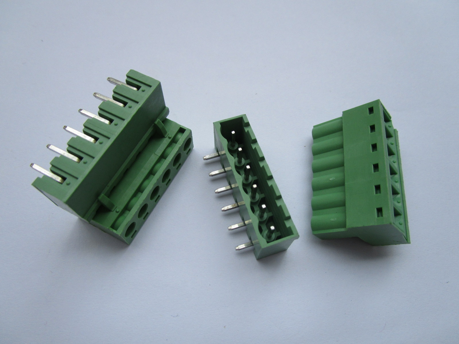 50 pcs 5.08mm Close Angle 6 pin Screw Terminal Block Connector Pluggable Type