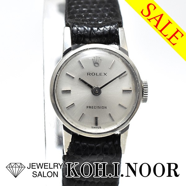 Rolex Watch Precision 2148 18K White Gold K18WG Leather Manual Winding Women’s