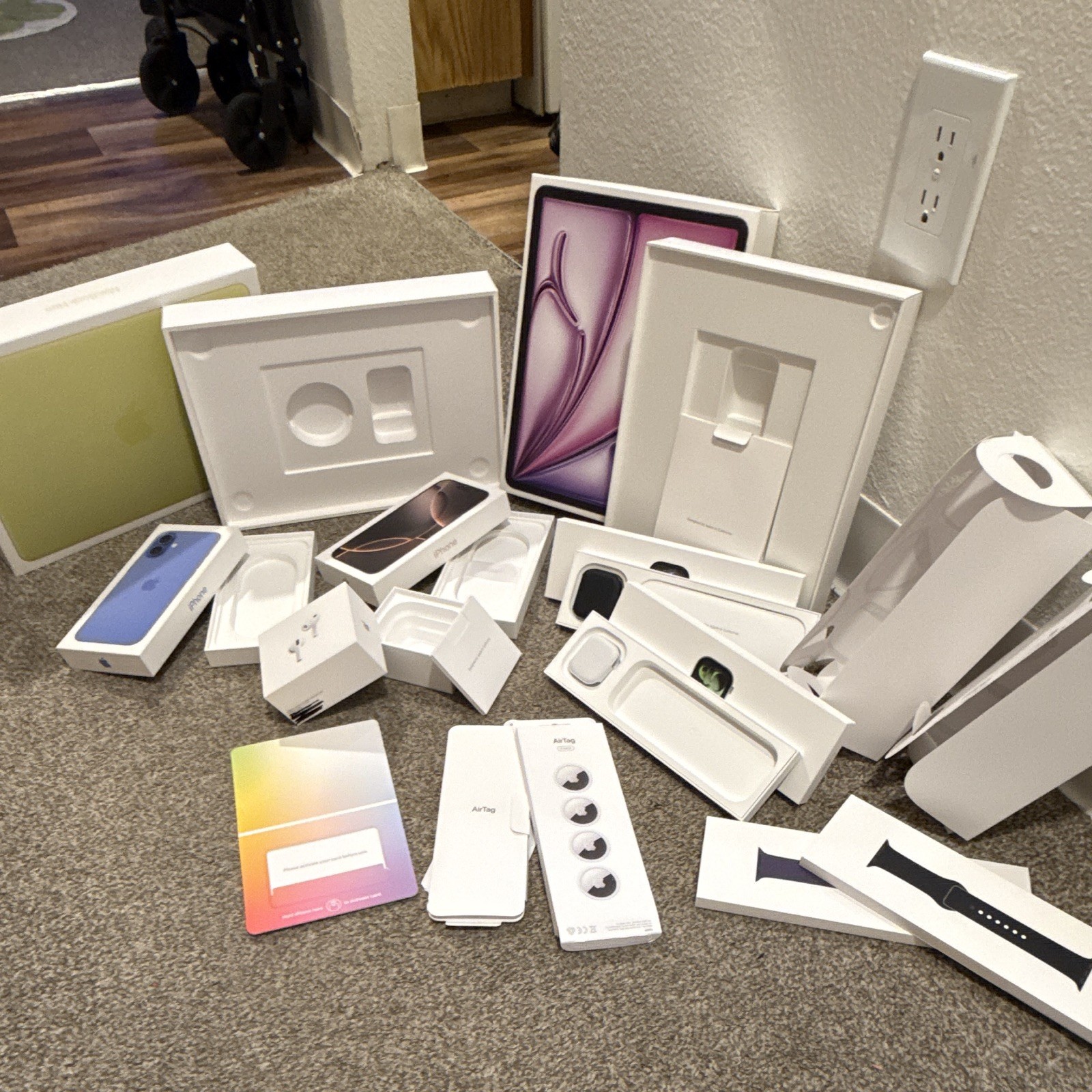 Apple Mixed Lot Empty Boxes MacBook Air iPad iPhone AirPods MagSafe