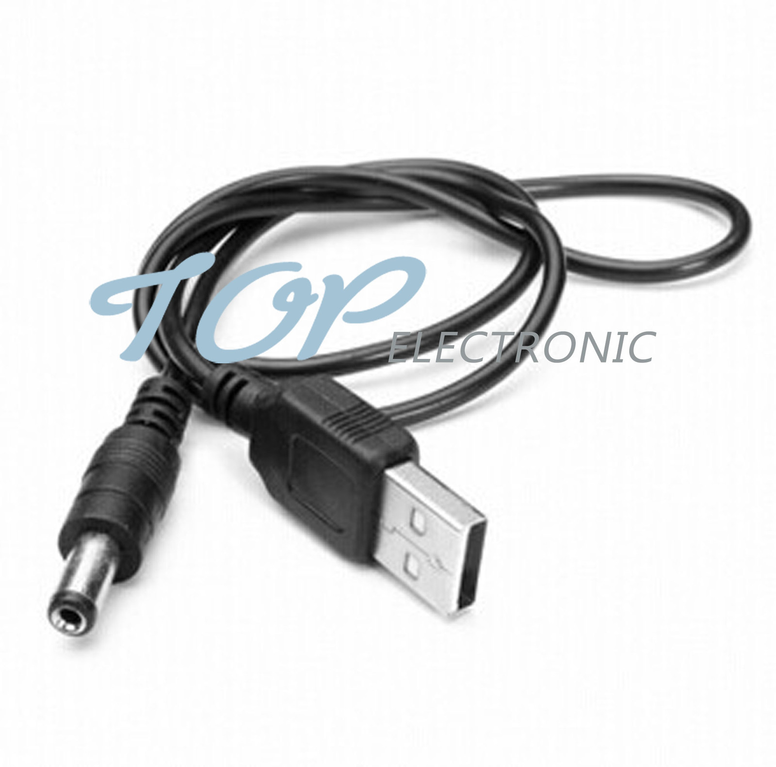 10PCS USB 2.0 to DC 5.5mm X2.1mm 80cm USB to power cord Cable MCU Power supply