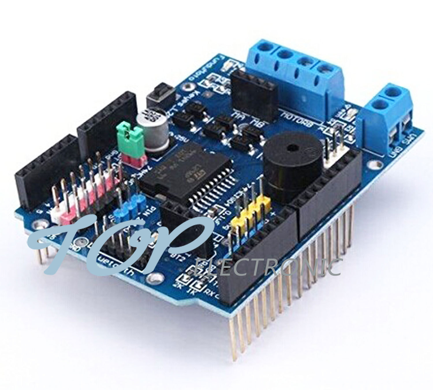 Arduino UNO L298P Motor Shield motor drives Buzzer H-Bridge 2A NEW