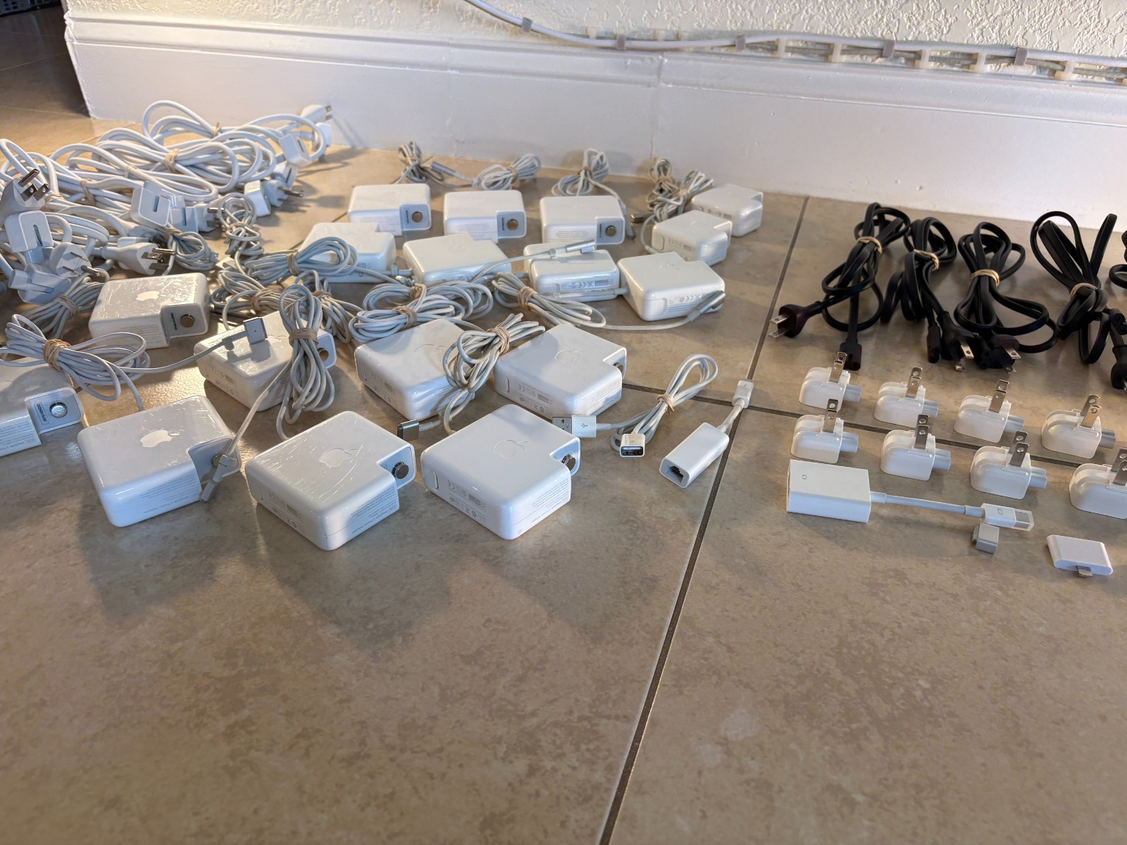 Lot of (49) Genuine Apple Adapters Cables & Accessories Mixed Bundle Converters