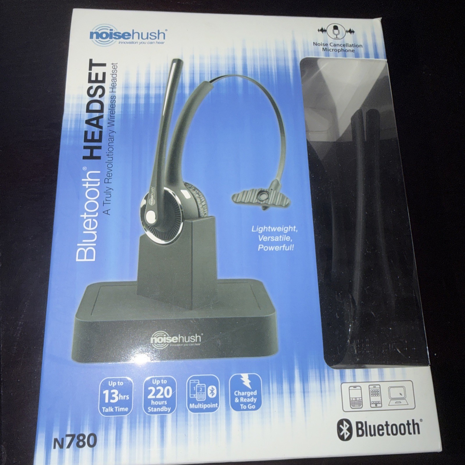 Noisehush Office Headset with Charging Base & Noise Canceling Bluetooth N780