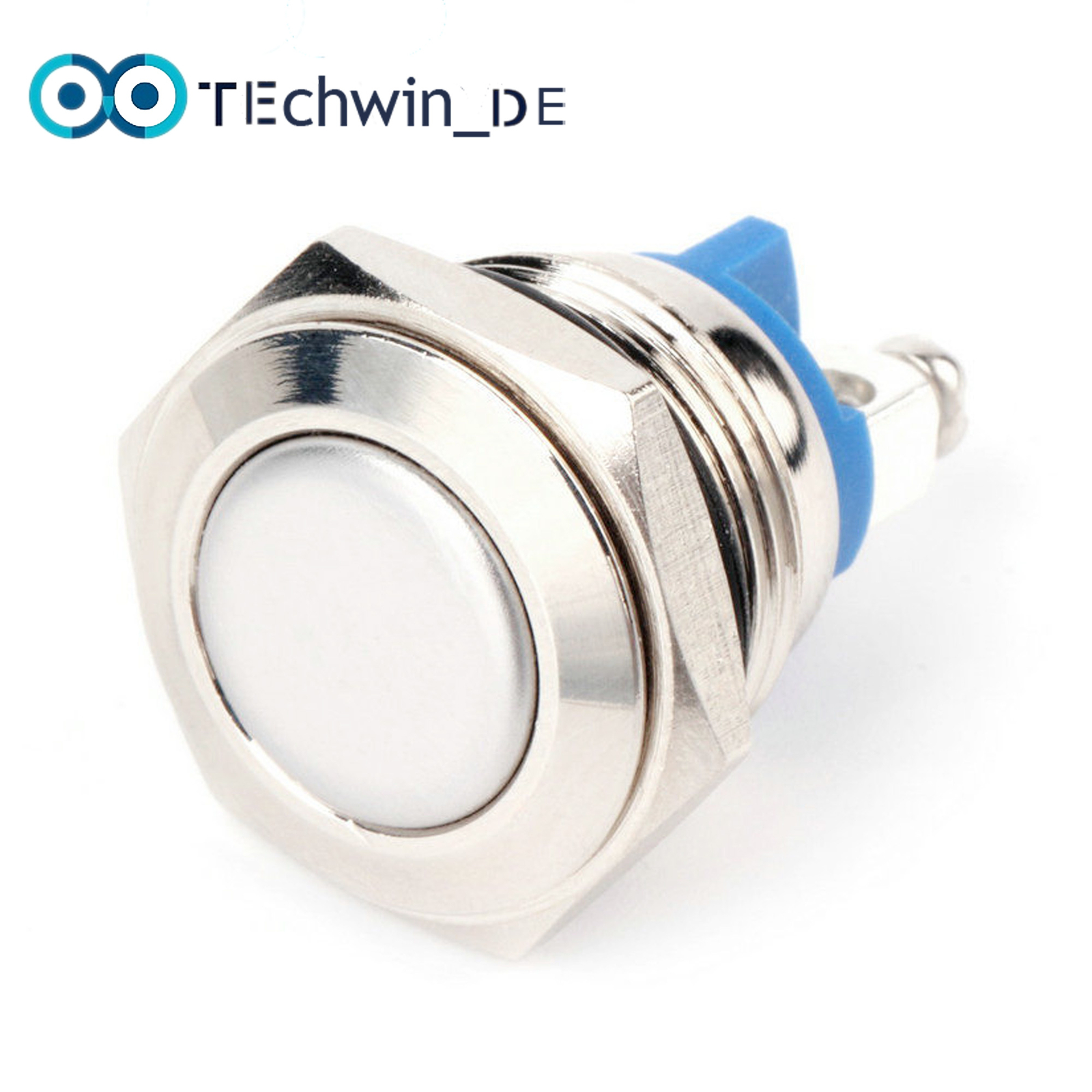 16mm Start Horn Button Momentary Stainless Steel Metal Push Button Switch