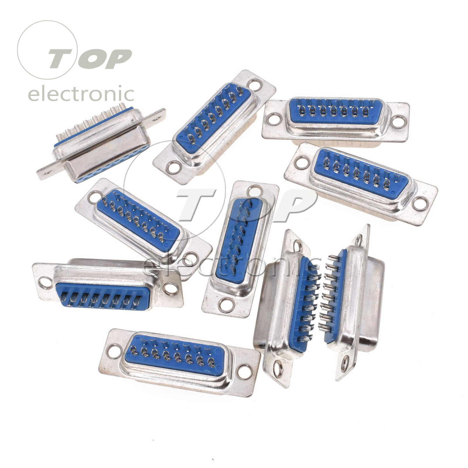 10Pairs D-SUB DB15 Male and Female 2 Row 15Pin Plug Soldering Connectors