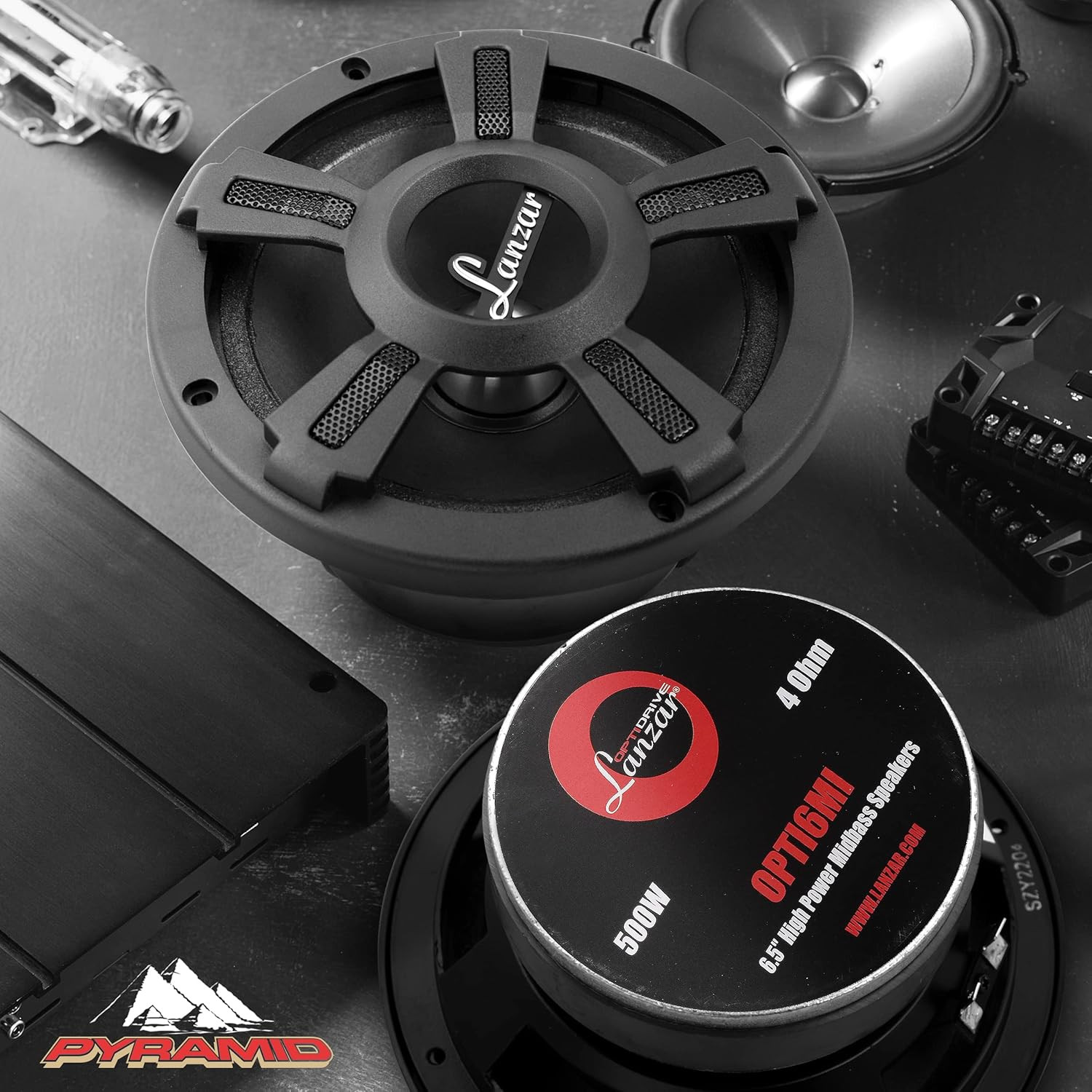 Upgraded Opti Pro 6.5” High Power Midbass – Powerful 500 Watt Peak 105Hz – 12 Kh
