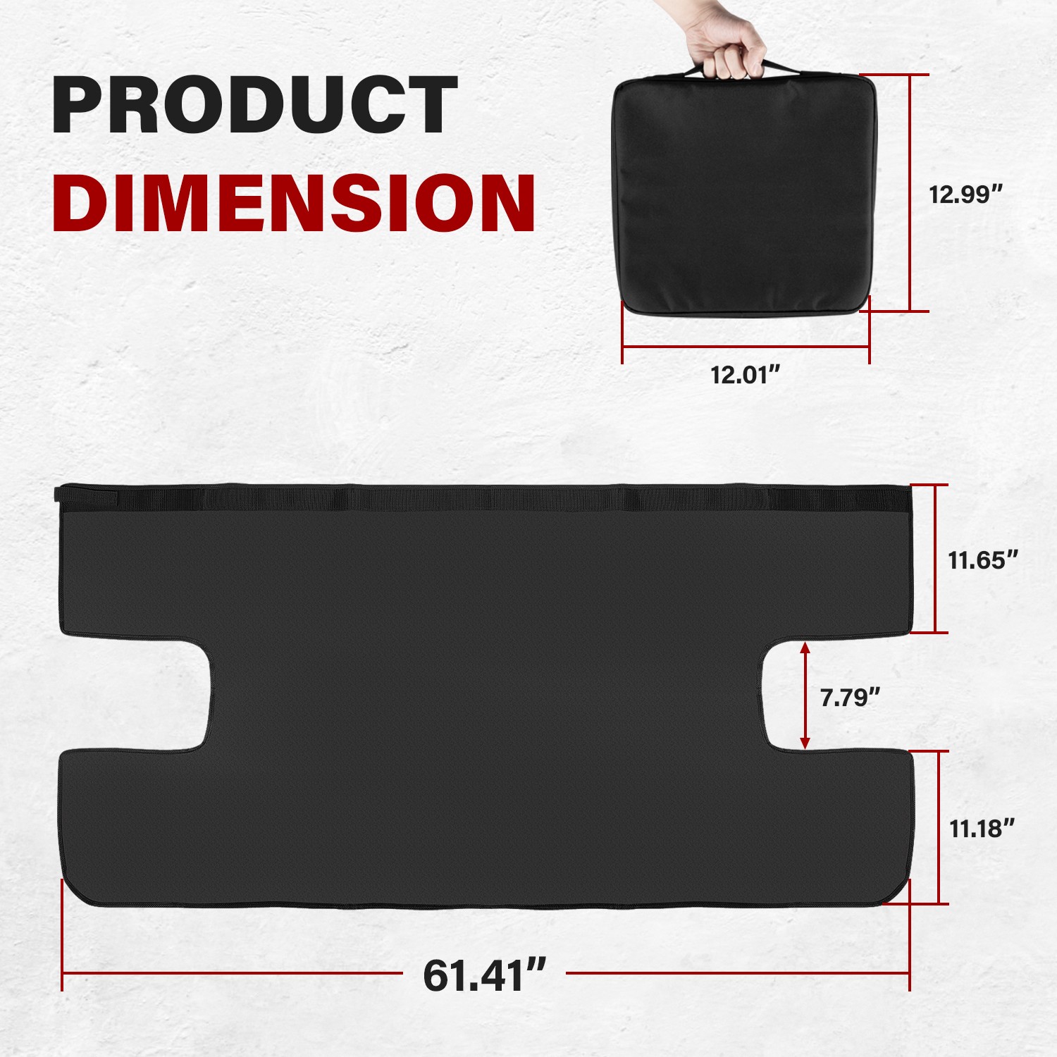 Soft Vinyl Tonneau Cover 4-Door Rear Trunk Sunshade Fits Jeep Wrangler JLU 2018+