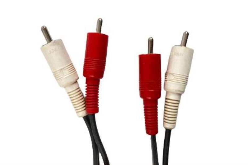 Lot of 3 RCA Audio Cables Black Gray Red White Yellow for TV Connections