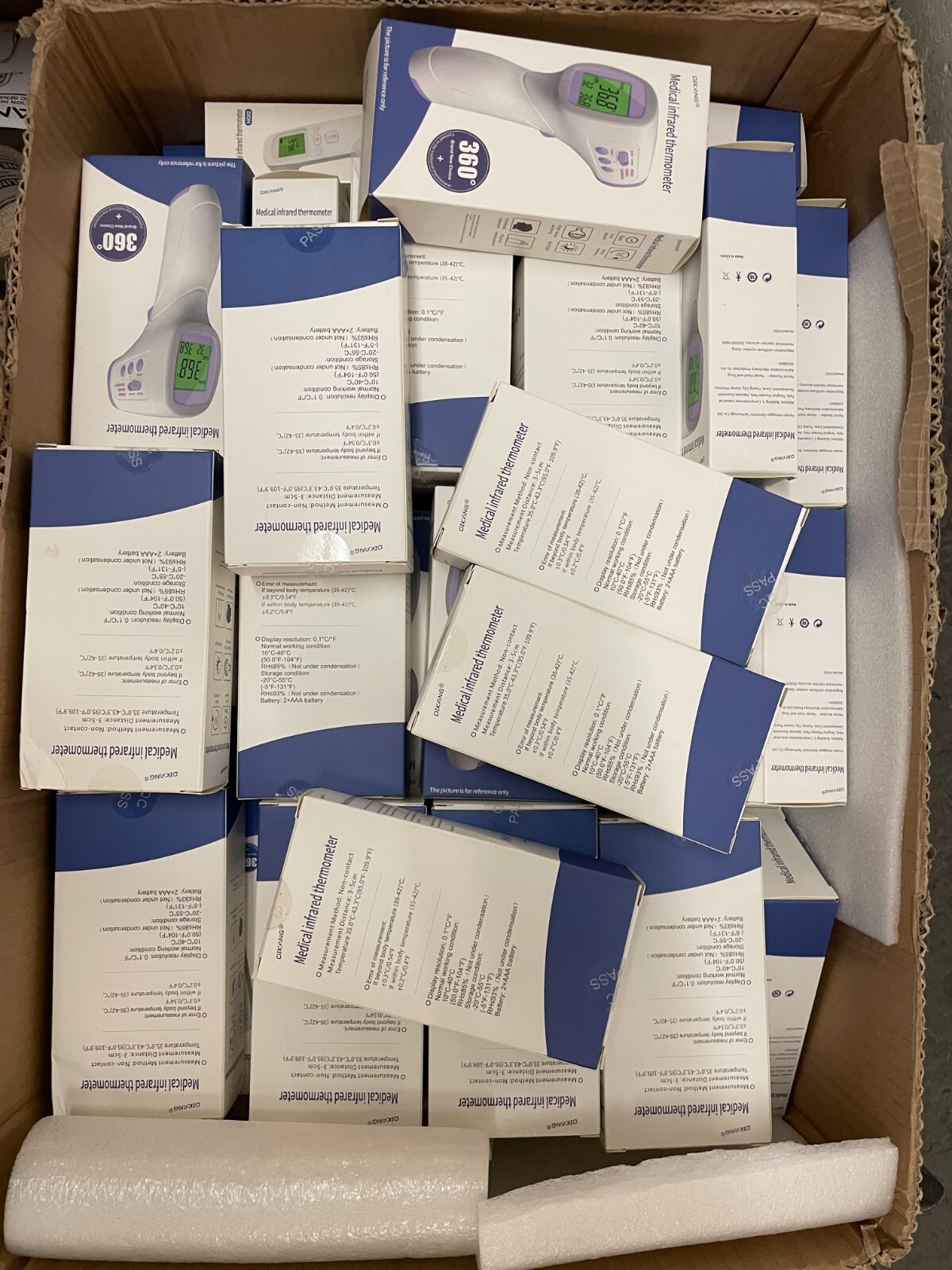 Infrared Thermometer Non-Contact Dikang HG03 for Medical or General use 50-Pack