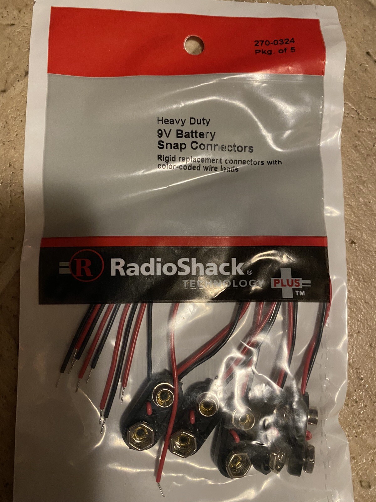 Lot of Radio Shack Parts 9v Battery Snap Connectors +