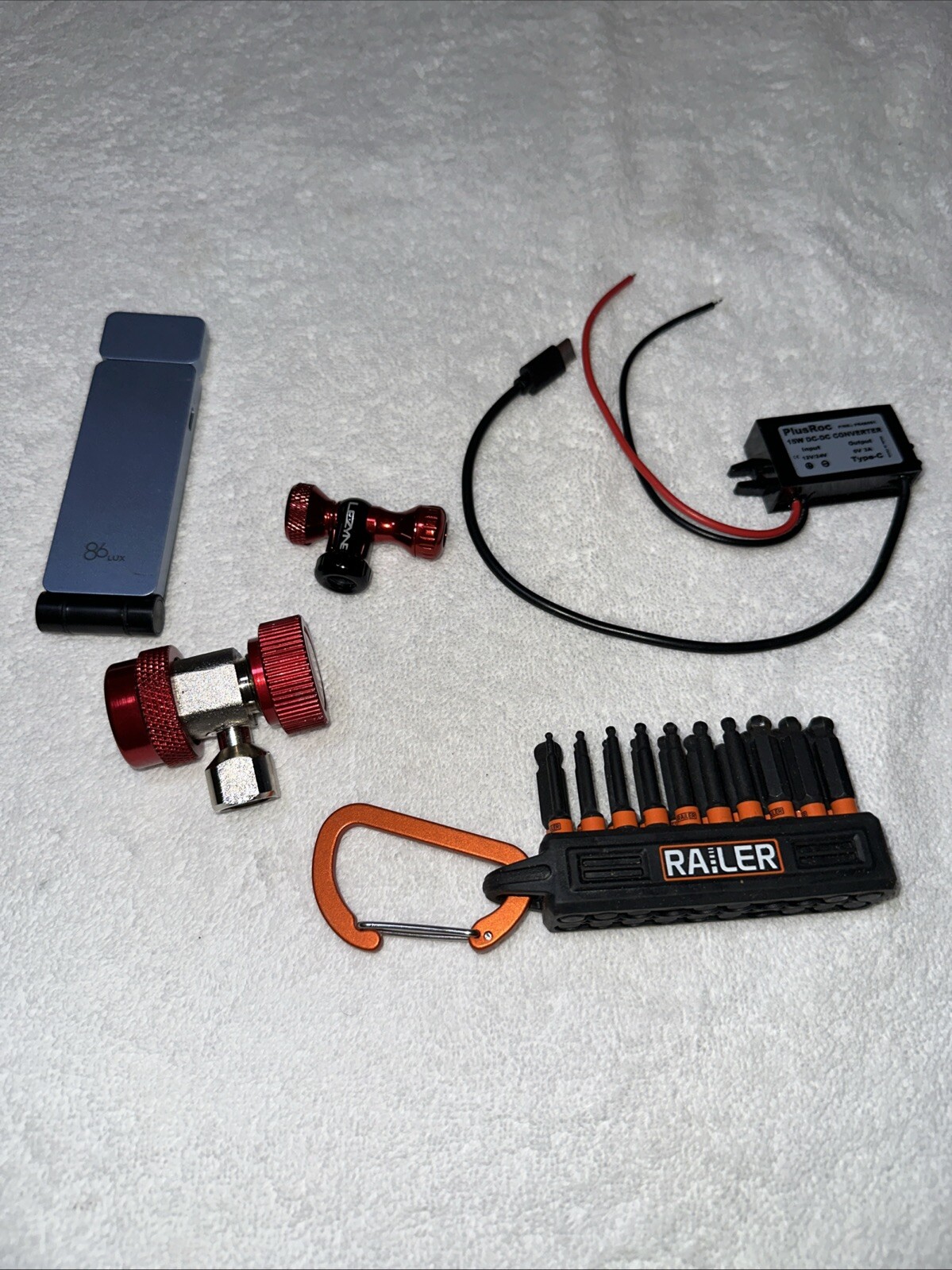 Random items lot 15w DC converter flashlight Tool